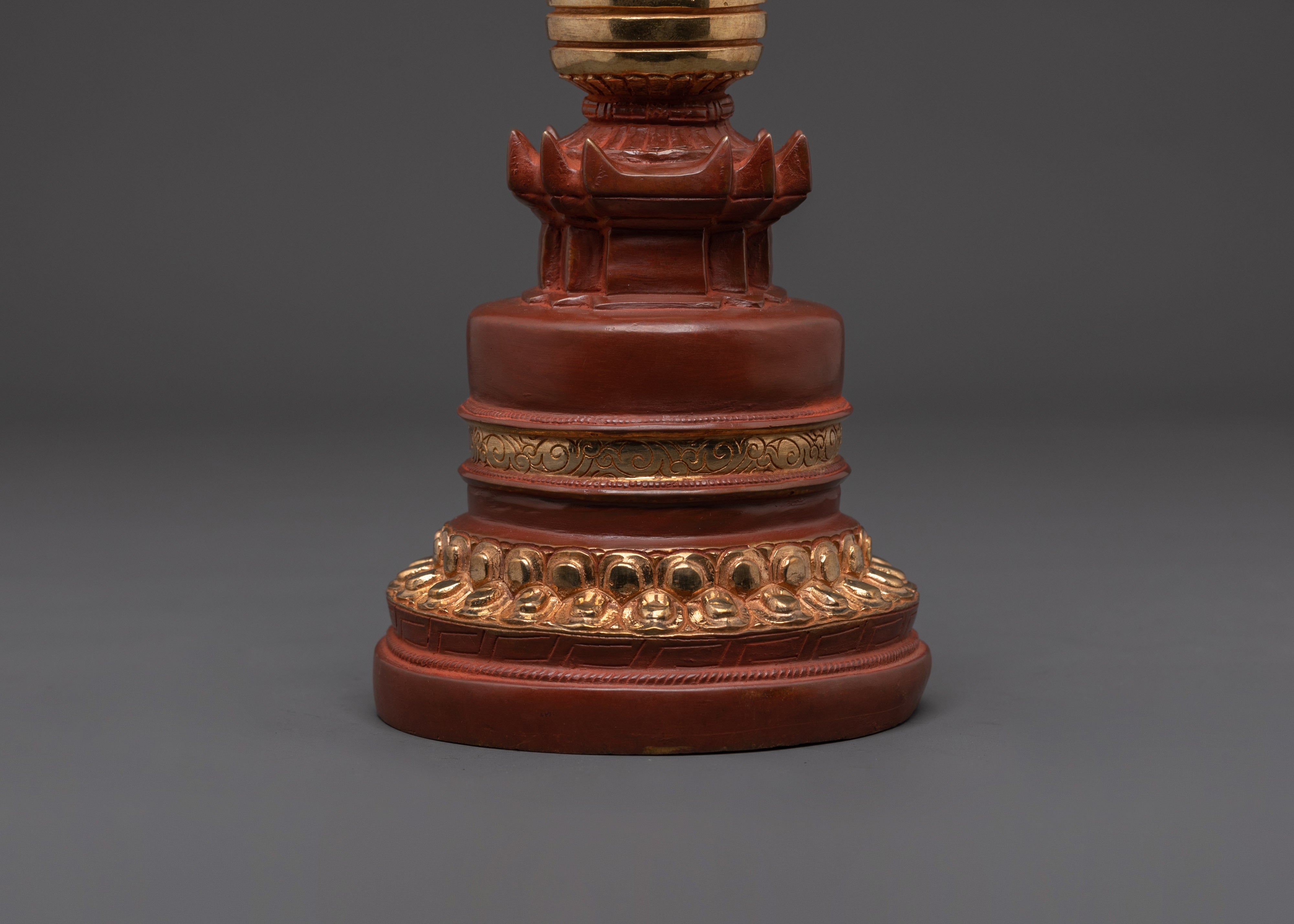 Handmade Gold-Plated Stupa | Spiritual Home Decor