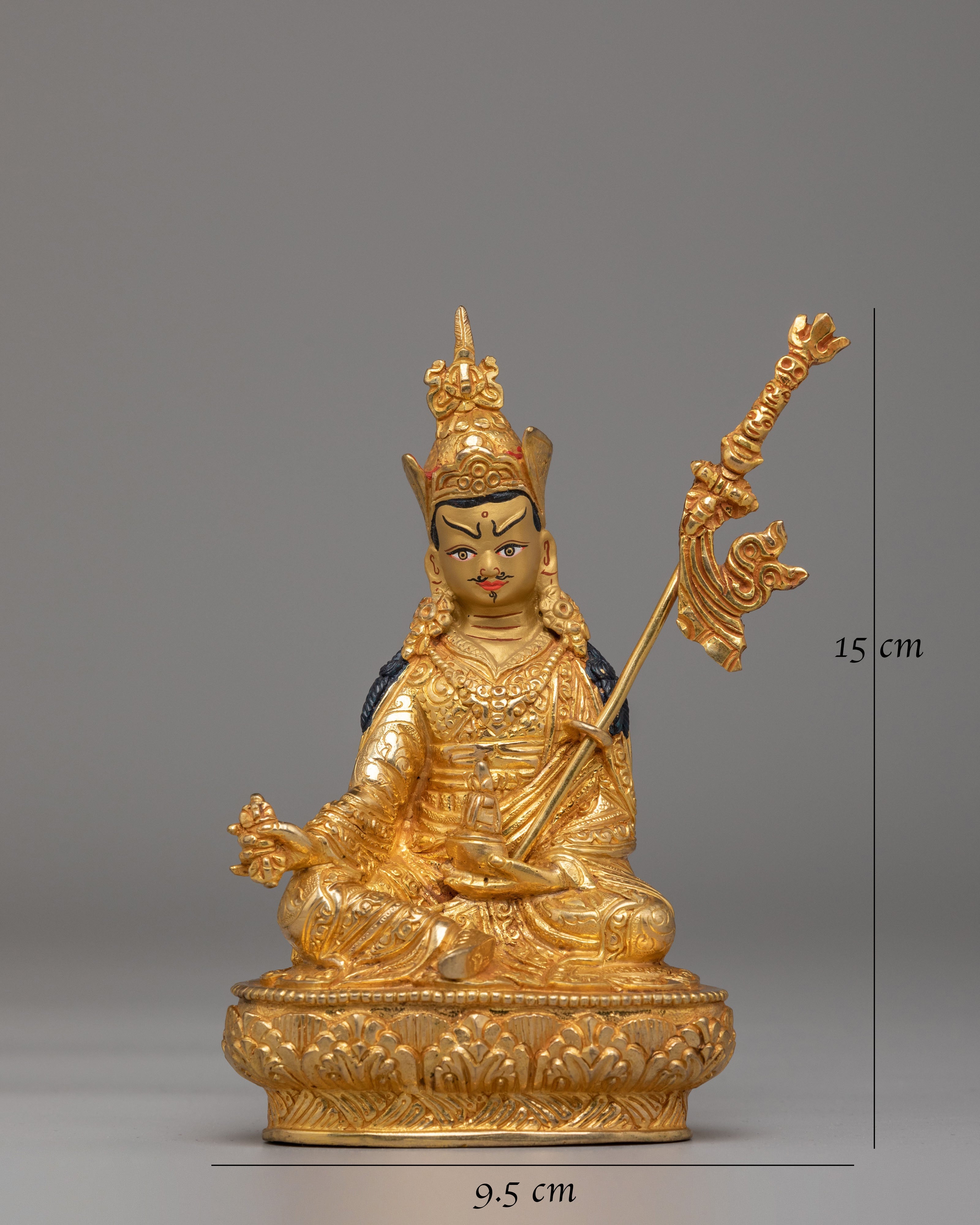 Handmade Altar Guru Rinpoche Statue | Tibetan Padmasambhava Art