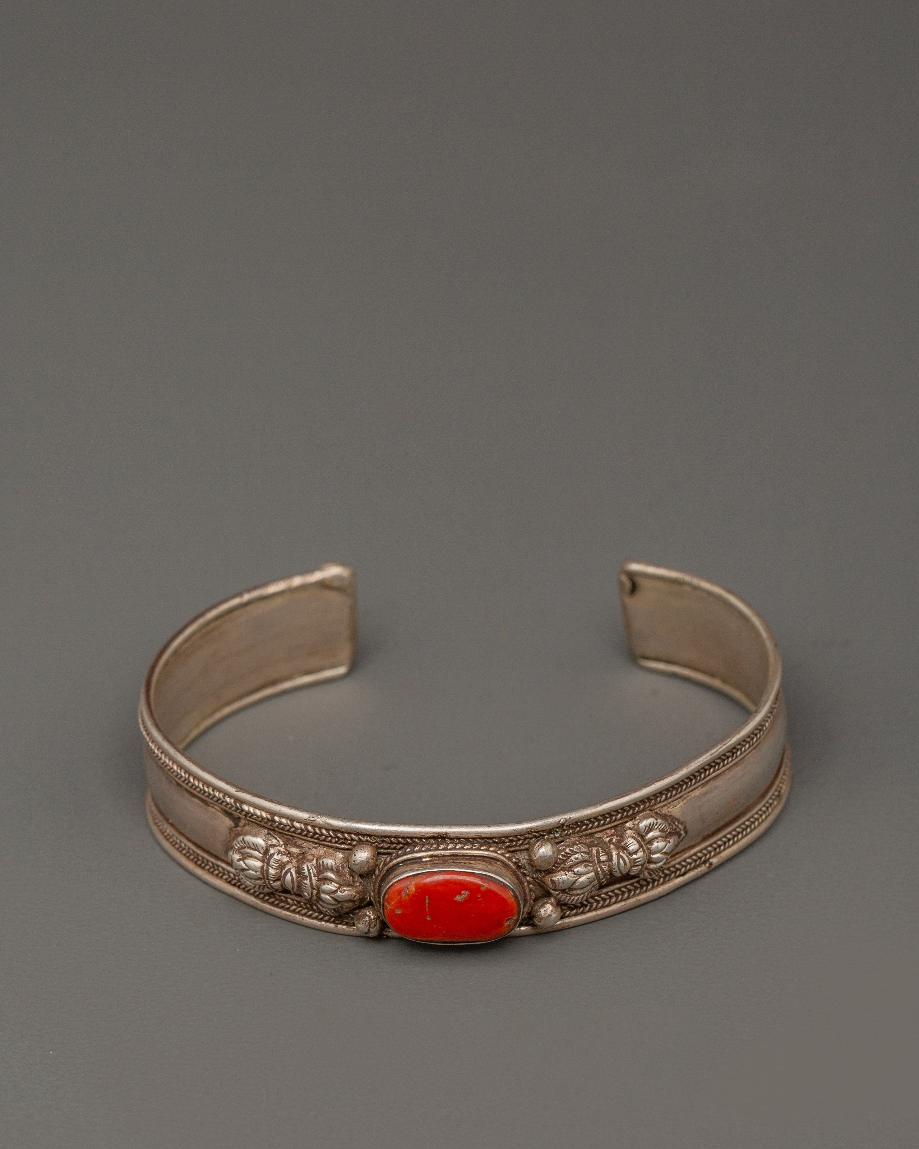 Spiritual Bracelet with Red Turquoise | Himalayan jewelry perfect for meditation