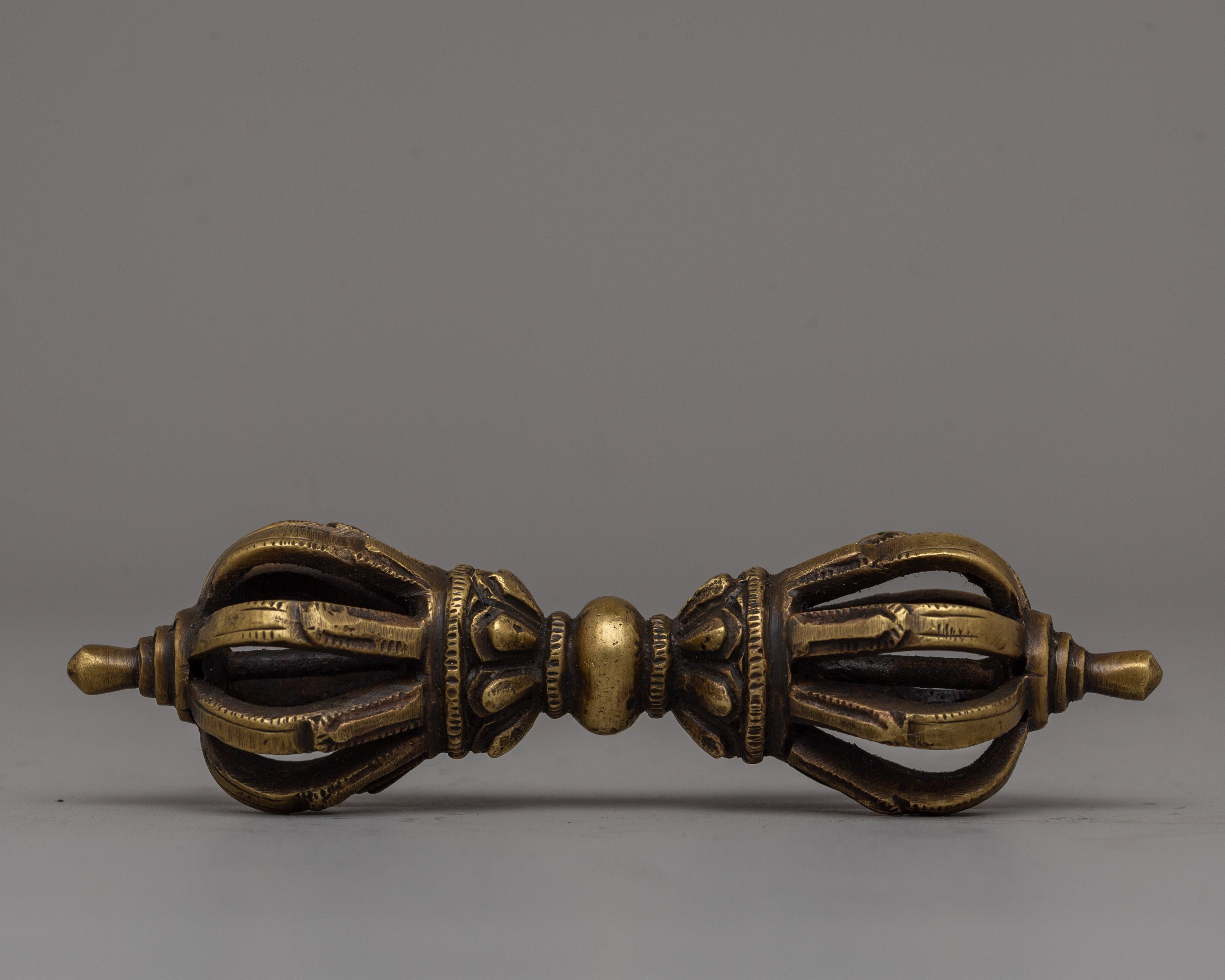 Sacred Tibetan Vajra and Bell Set | Handcrafted Brass Vajra and Ghanta for Spiritual Rituals