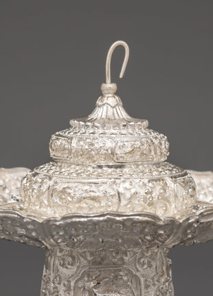Tea Pot Buddhist Home Decor | Pure Silver Decorative Teapot
