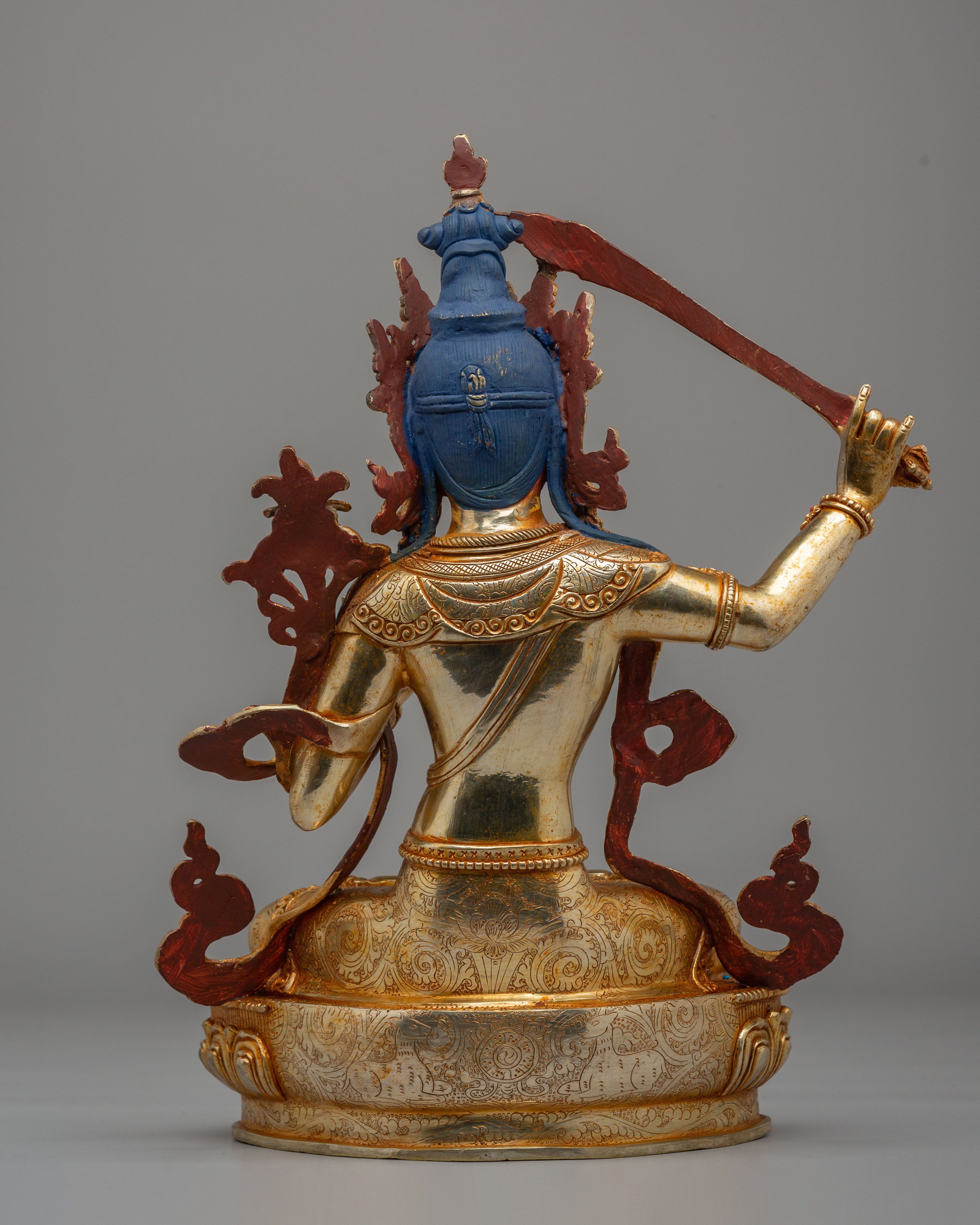Manjushri Statue with Wisdom Sword | Tibetan Bodhisattva of Wisdom