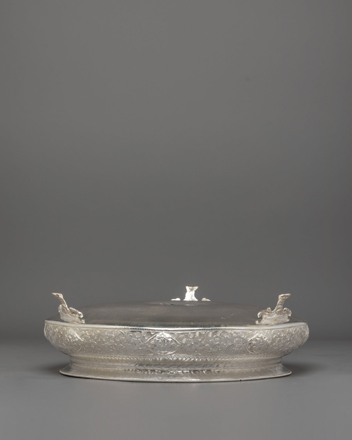 Buddhist Urli Bowl | Elegant Decorative Vessel with Vishva Vajra Design