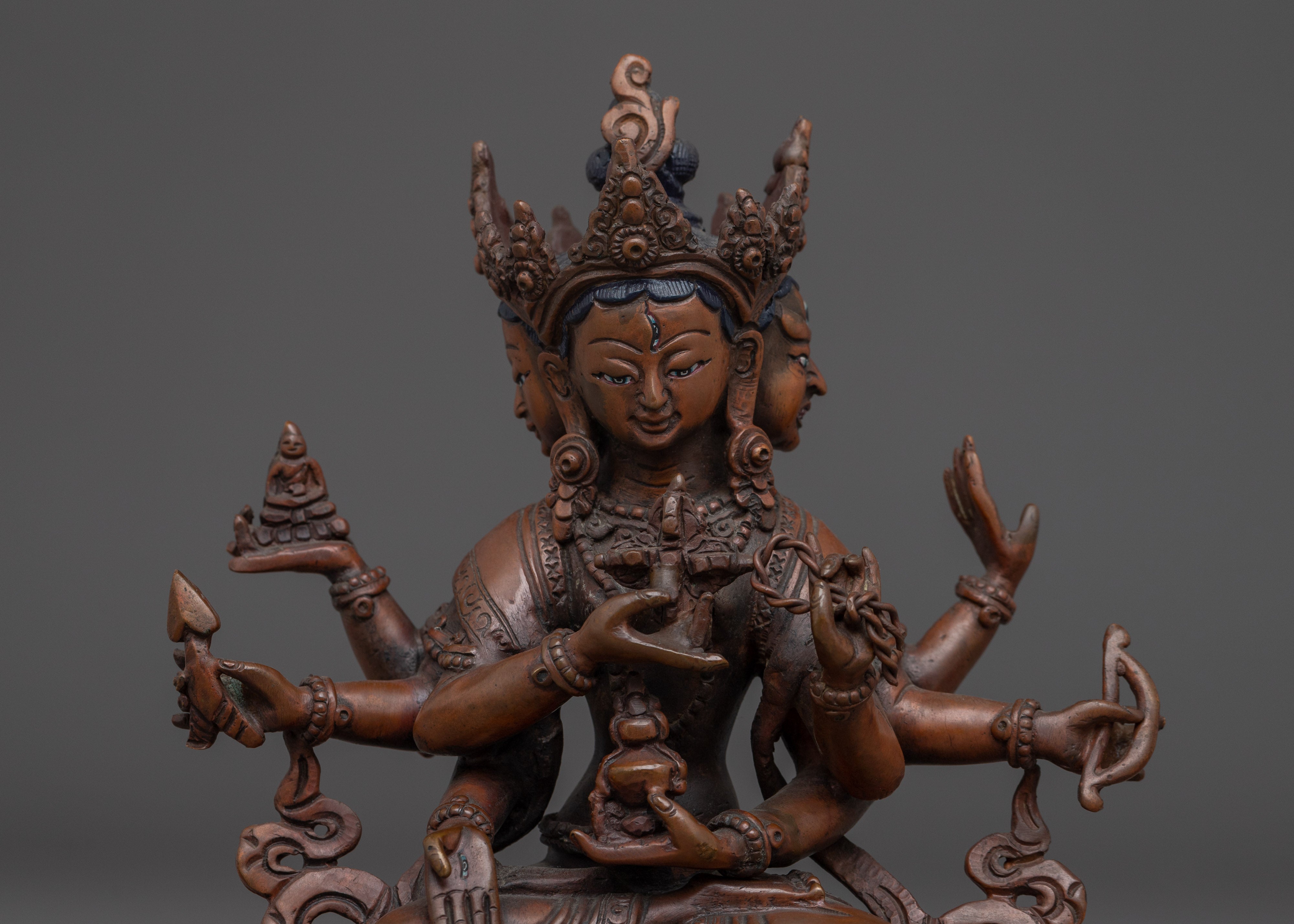 Oxidized Copper Namgyalma Statue | Symbol of Longevity and Prosperity