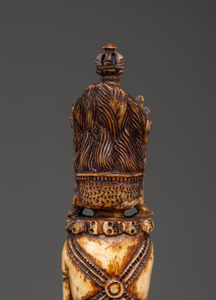 Handcrafted Vajrakila Buddhist Dagger | Ritual Phurba with Yak Bone