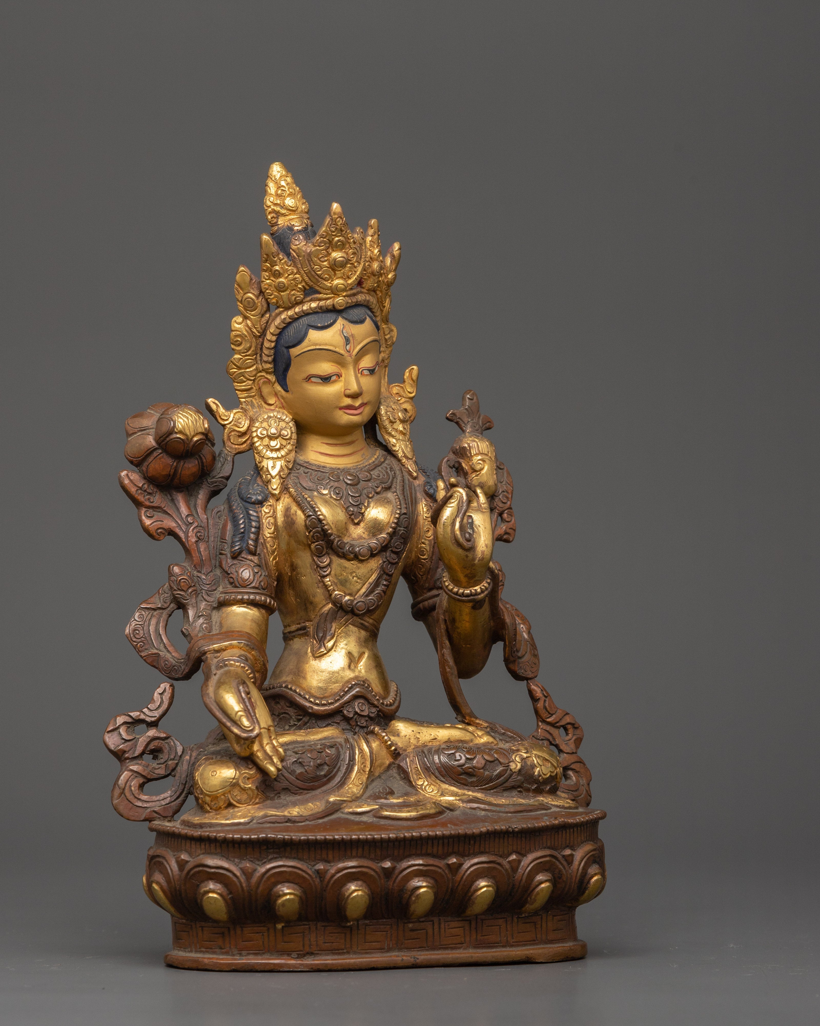 White Tara Statue with Seven Eyes | Buddhist Goddess of Healing and Longevity