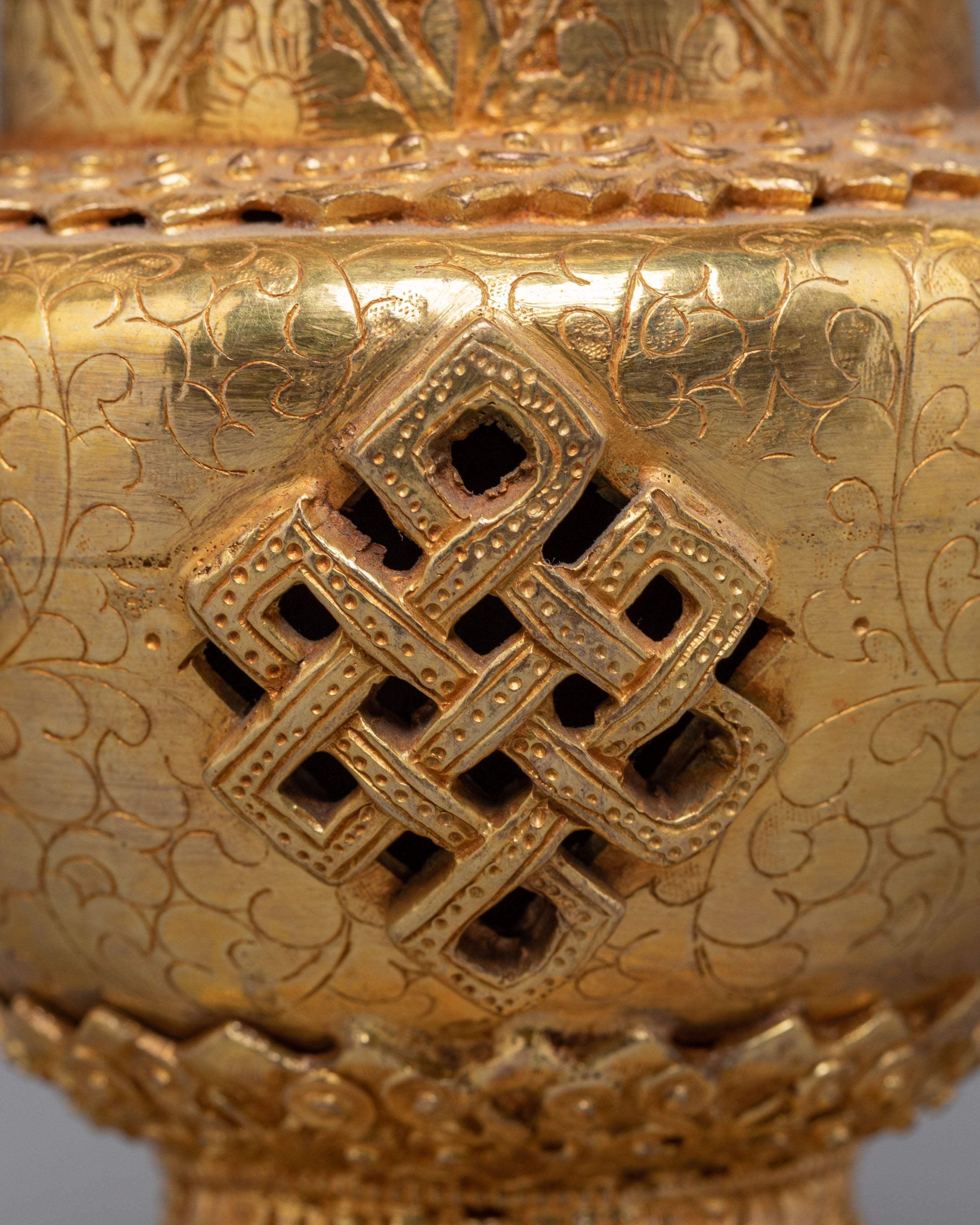 Gold Plated Incense Burner for Ritual | Spiritual Ritual Incense Holder