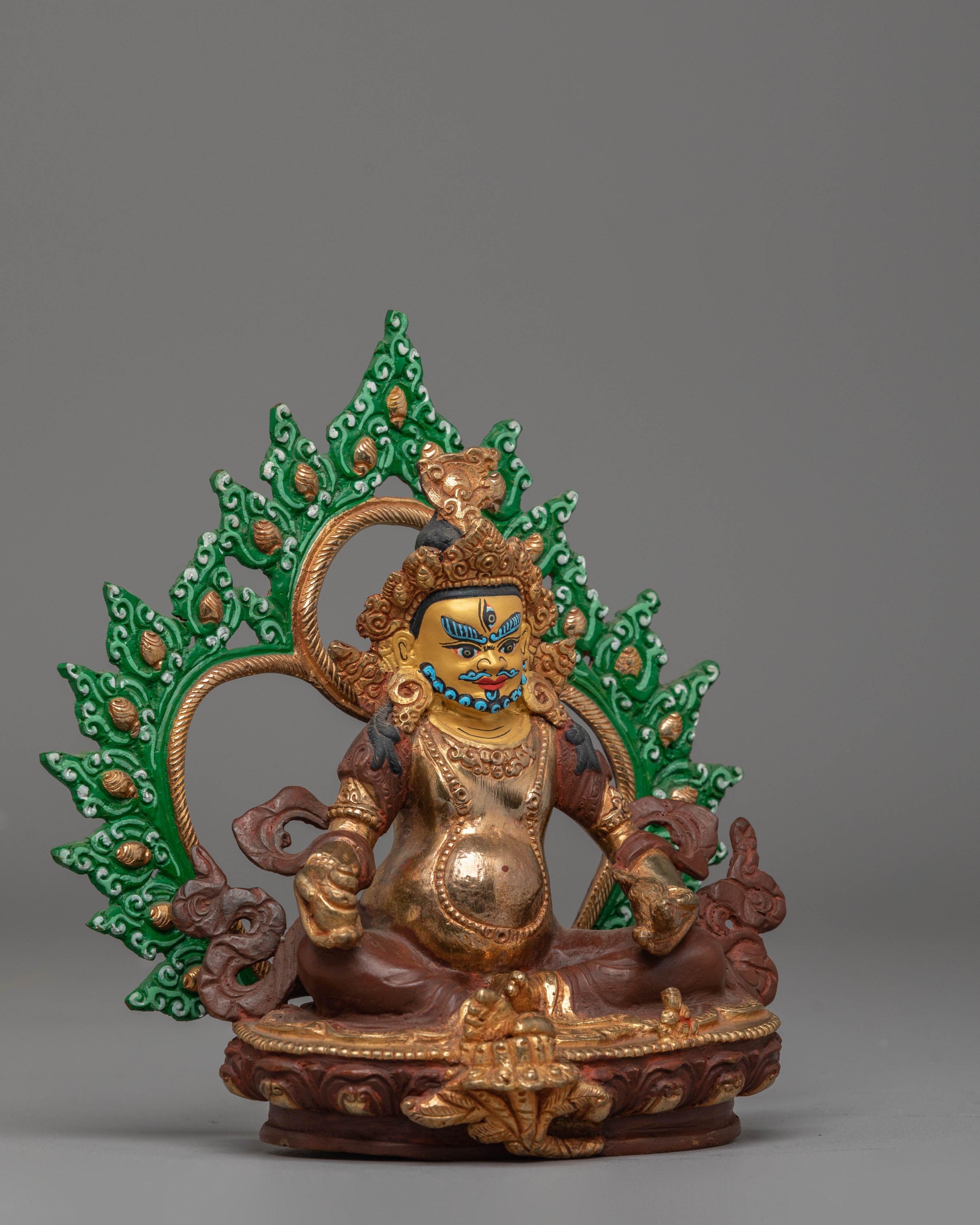 Handcrafted Copper Dzambhala Figurine | Embodiment of Wealth