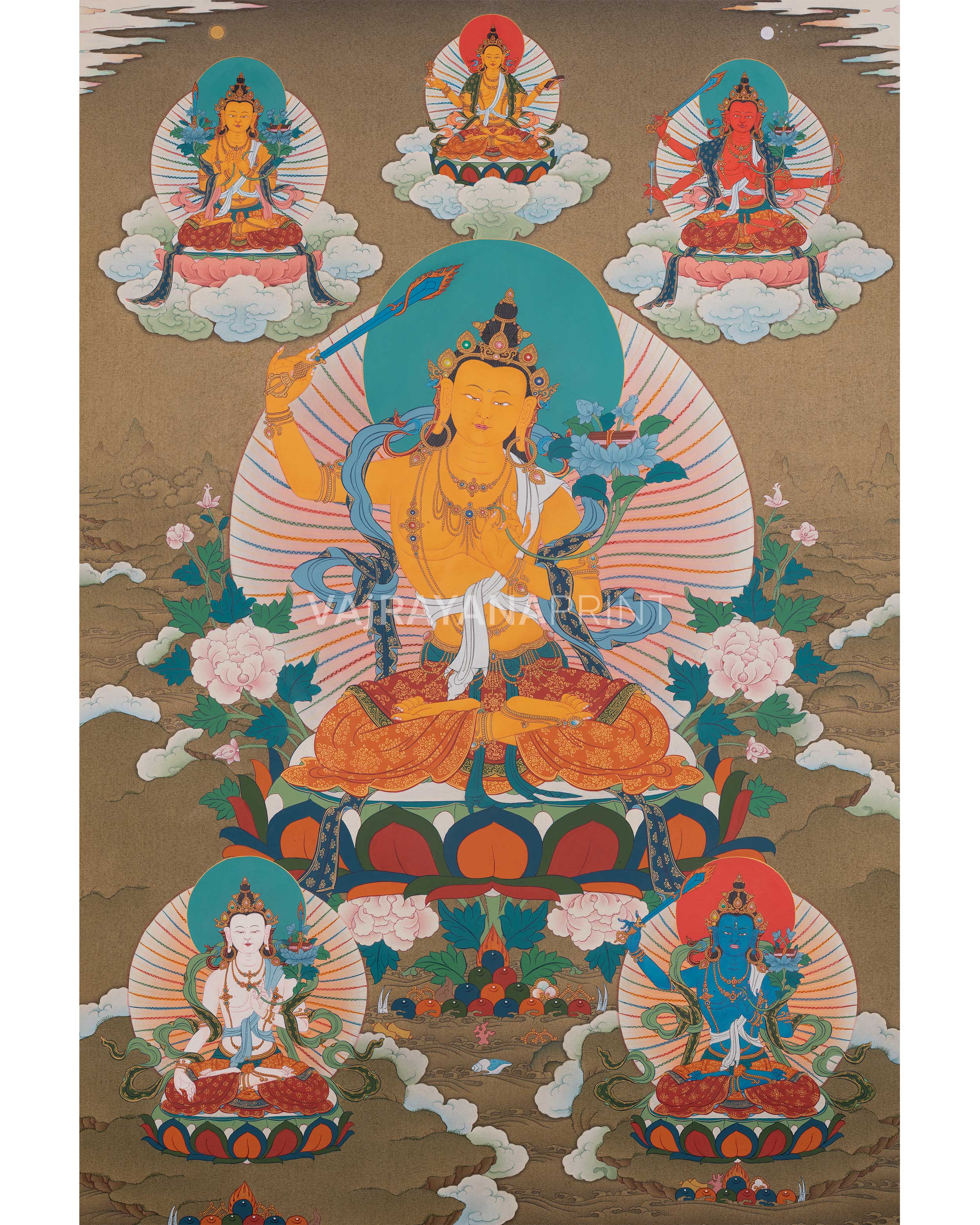 Manjushree Thangka Print