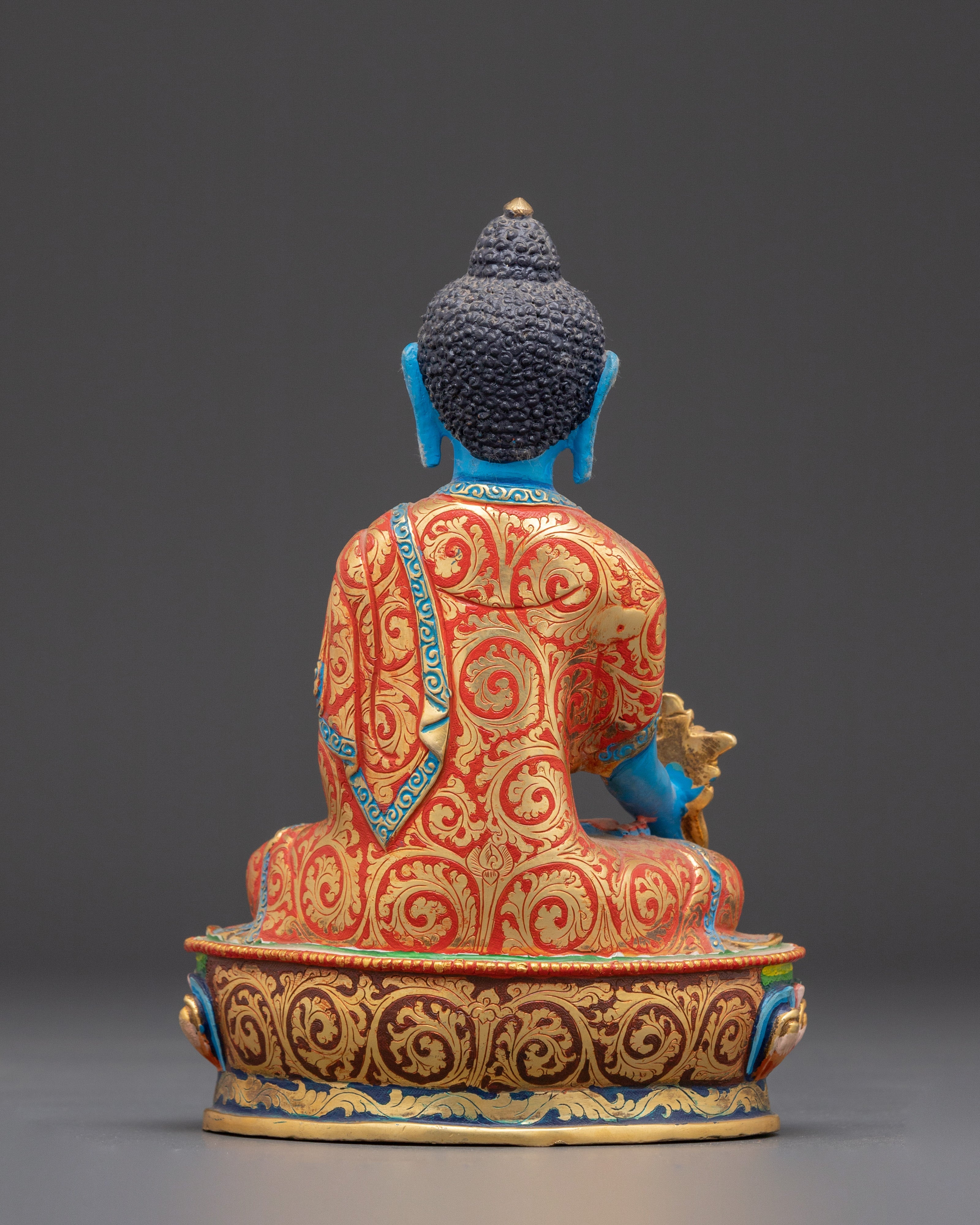 Handcrafted Medicine Buddha Sculpture | Tibetan Healing Statue