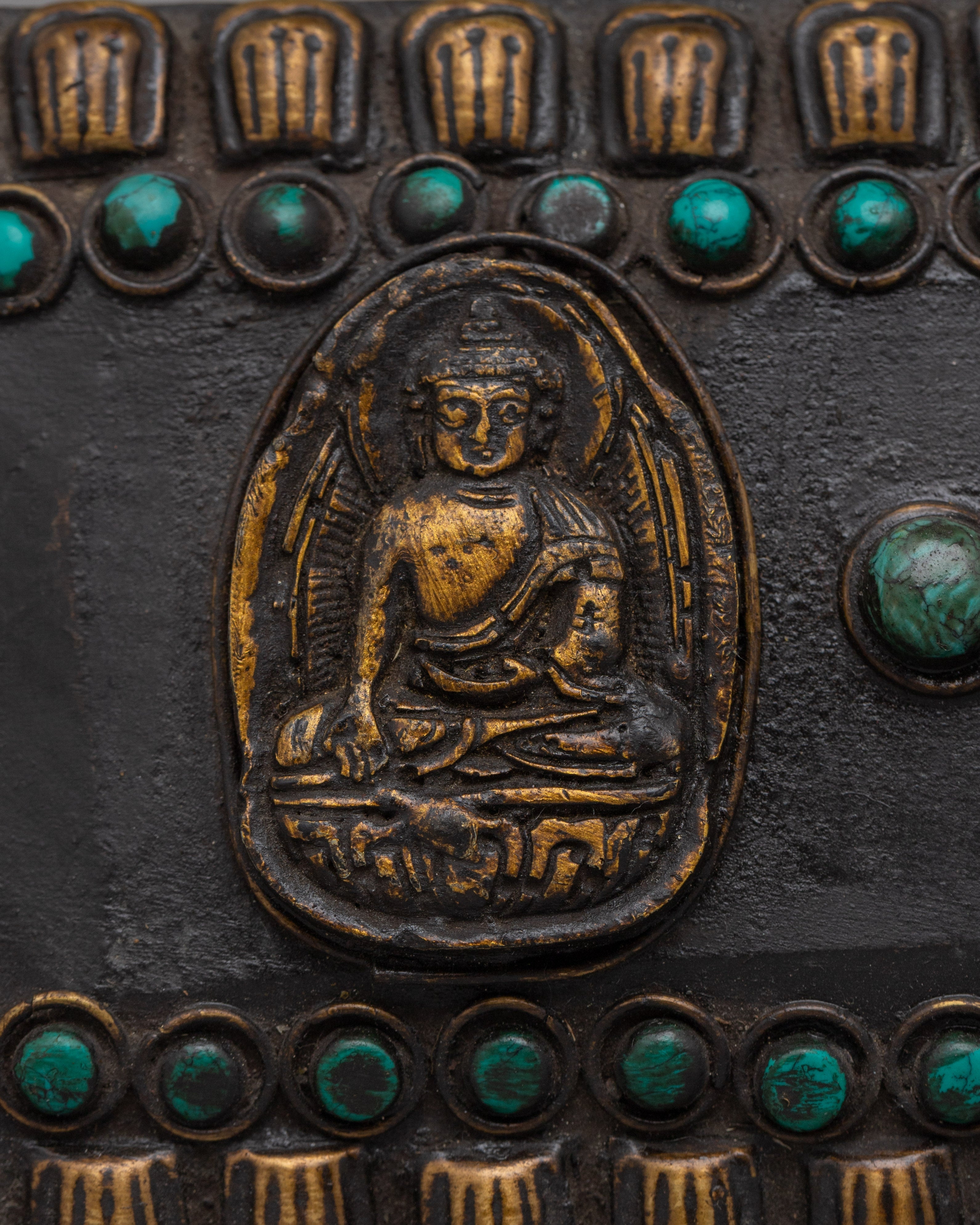 Handcrafted Tibetan Book Cover with Dragon Motif | Perfect for Spiritual Decor