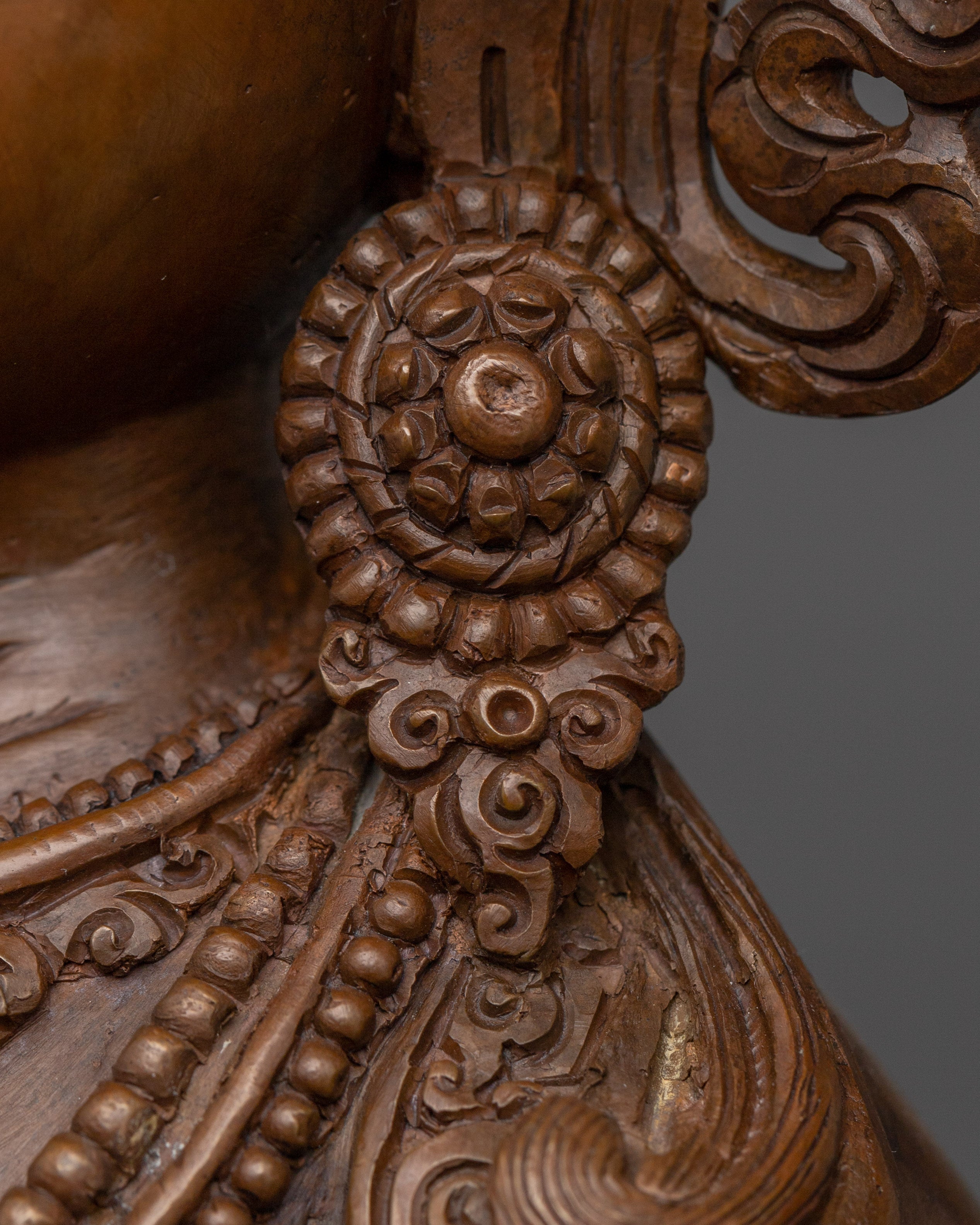 Oxidized Copper Avalokiteshvara Buddha of Compassion | Ideal for Healing, Meditation Spaces
