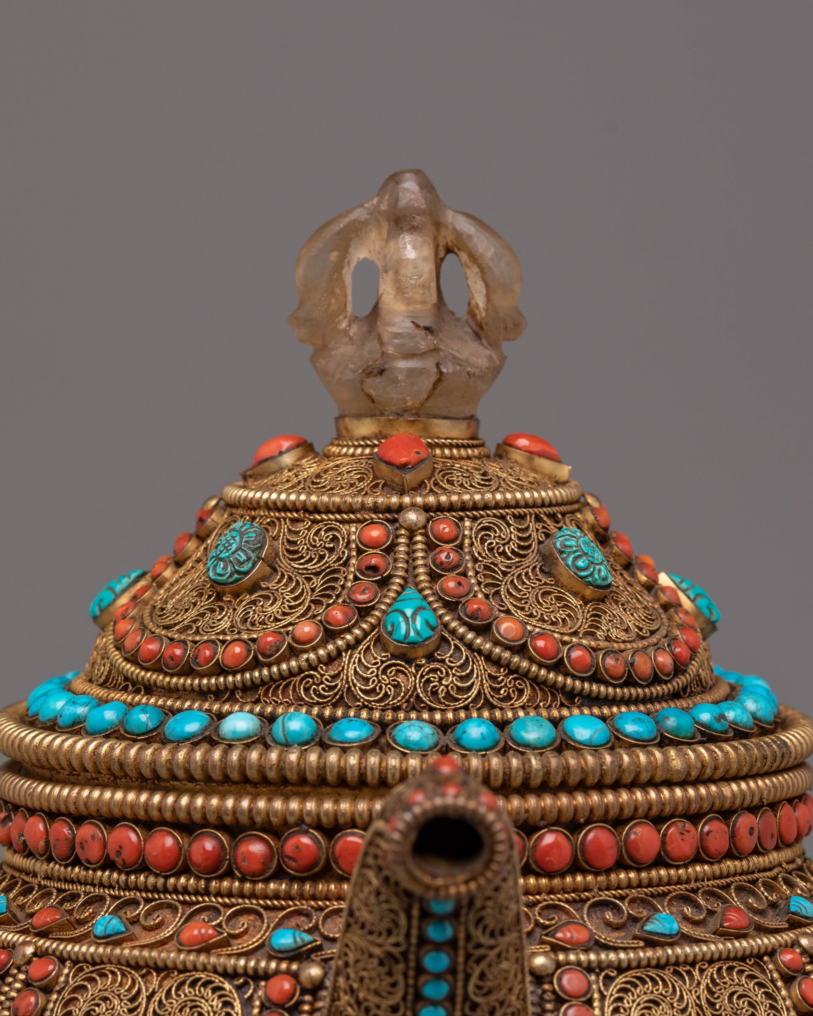 Tibetan Tea Pot for Home Decor | Spiritual & Artistic Teapot