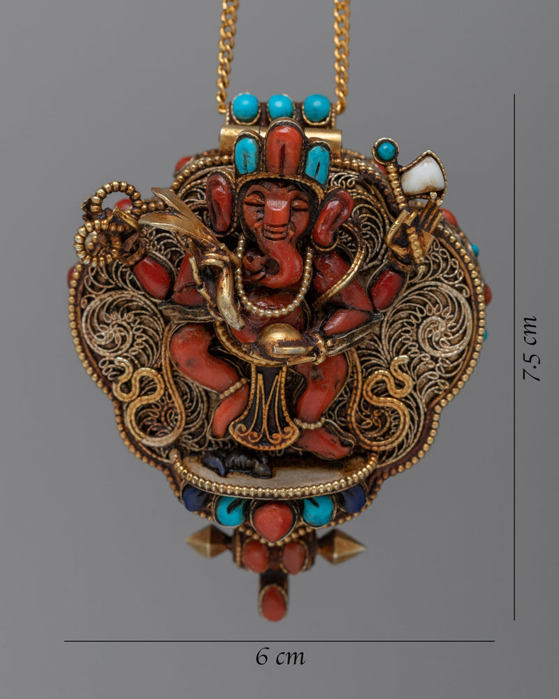 Ganesh Ghau Box Locket | A Sacred Amulet for Blessings