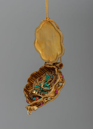 Silver Ghau Box Locket | Symbol of Devotion and Spiritual Protection