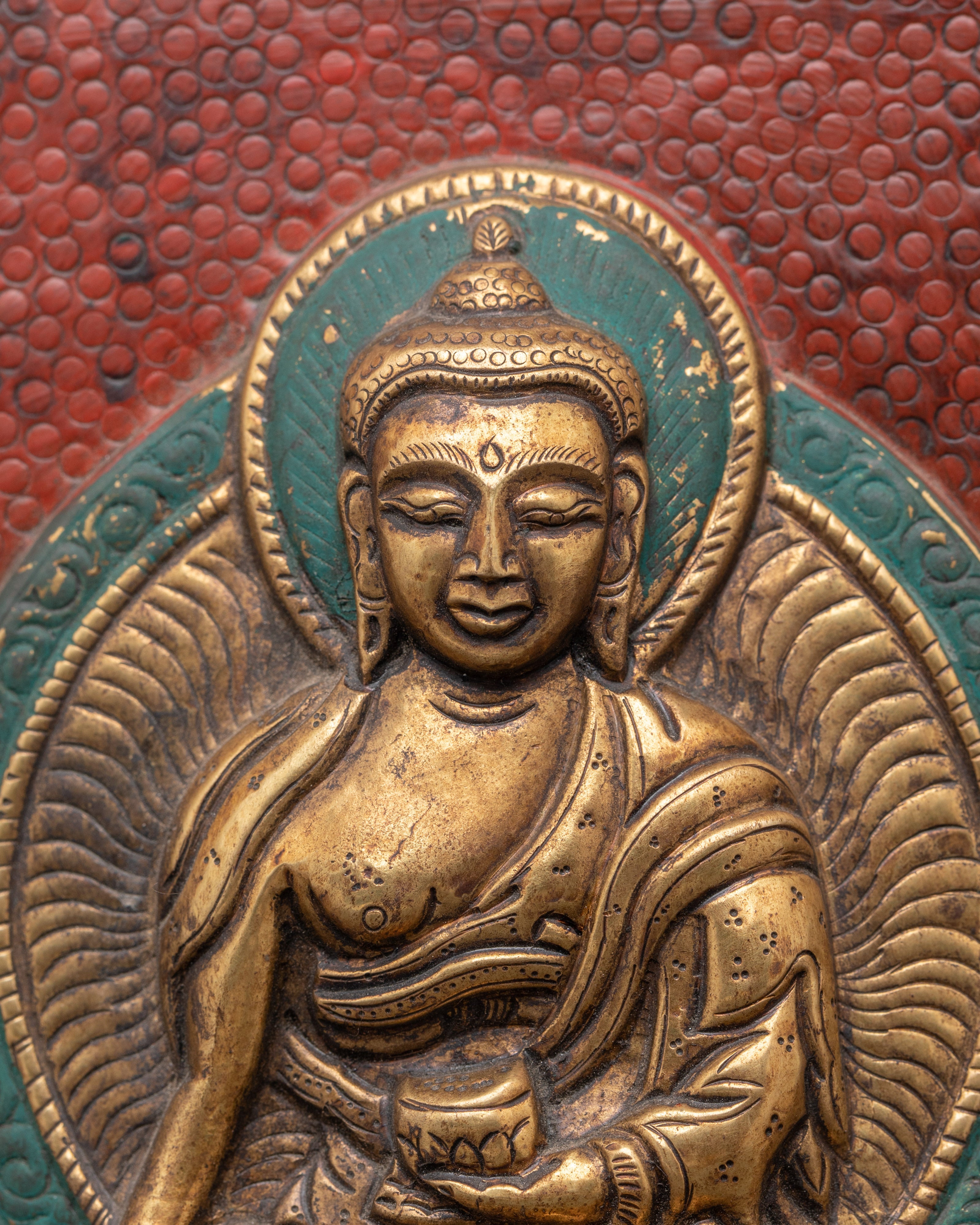 Traditional Brass Shakyamuni Buddha Artwork | Symbol of Enlightenment