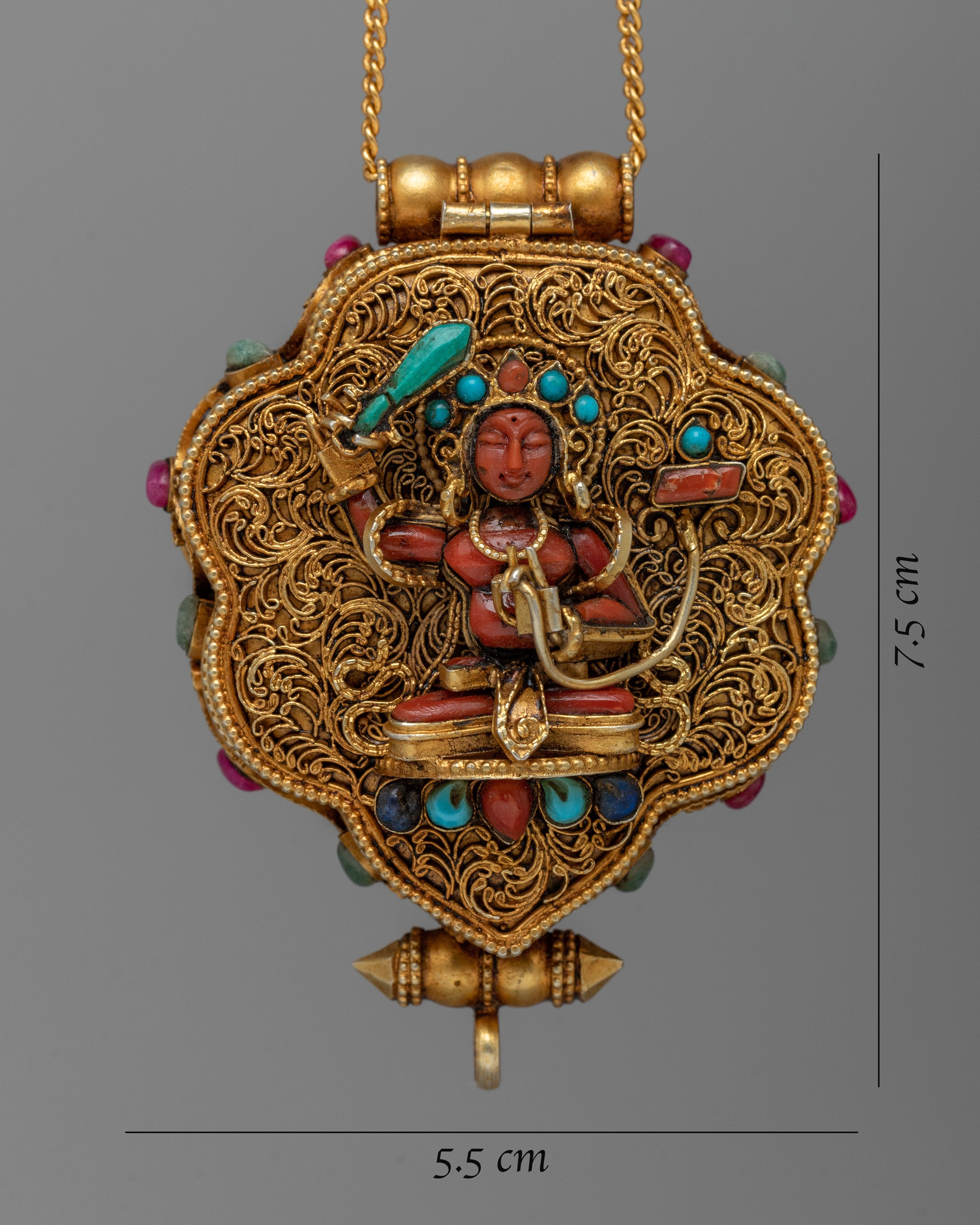 Manjushri Ghau Box Locket | Sacred Talisman for Spiritual Insight