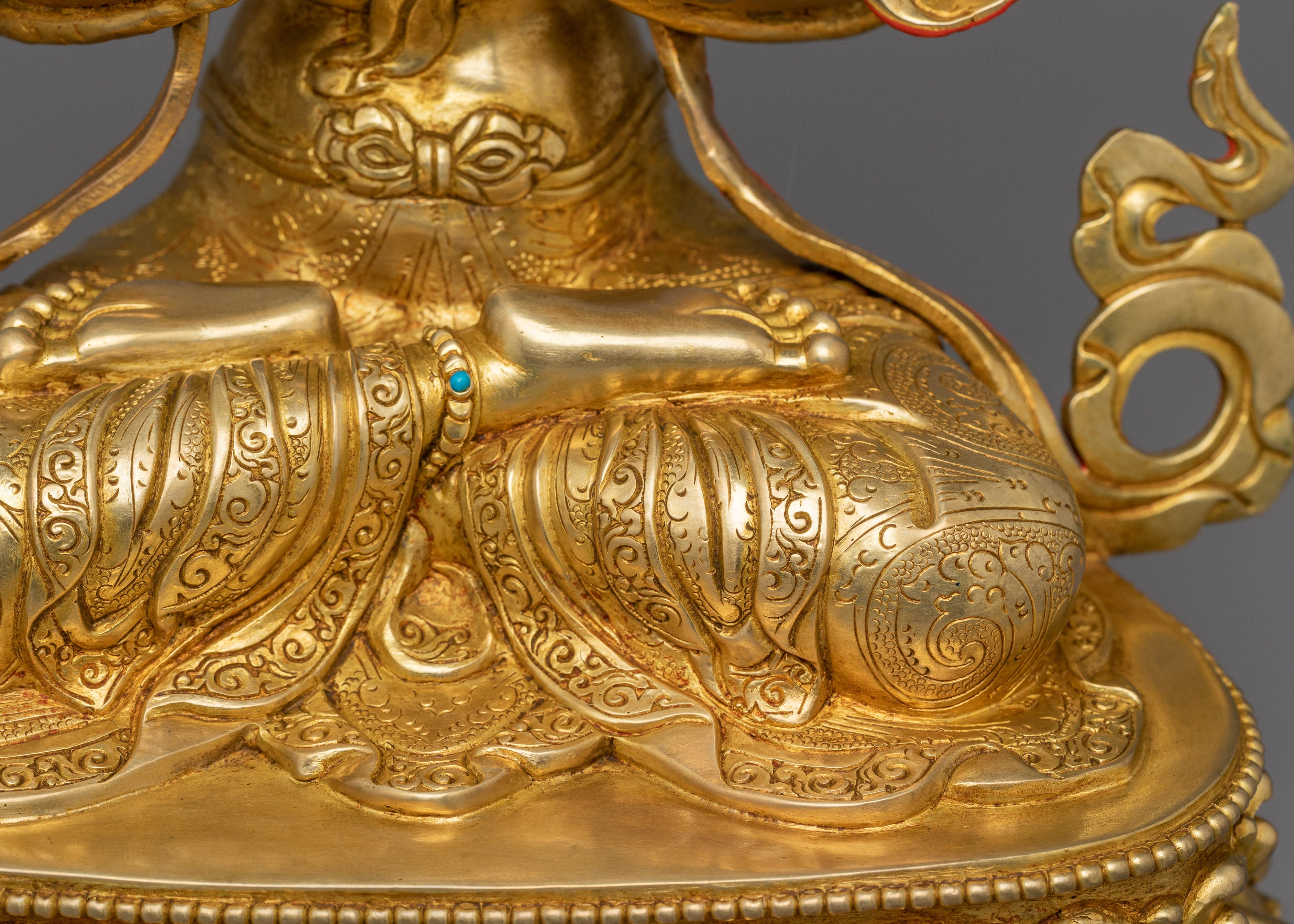 Himalayan Statue of Knowledge Deity, Manjushri | The Deity of Wisdom and Spiritual Insight