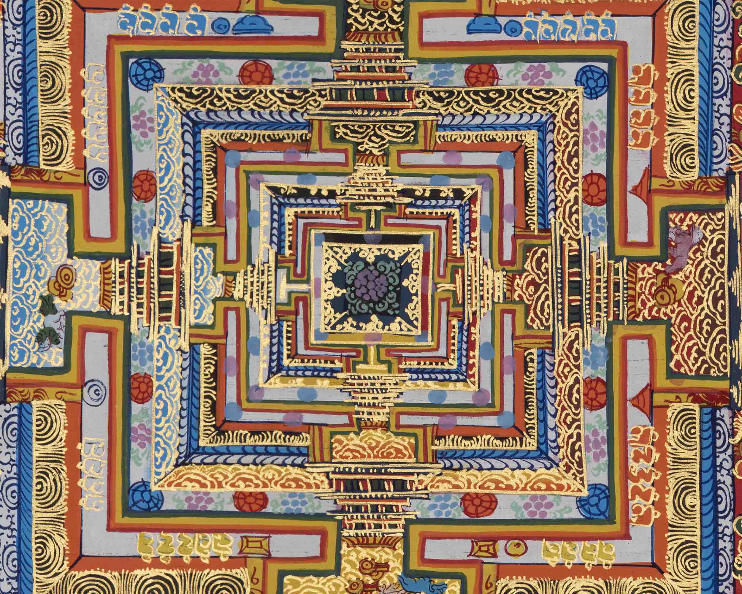 Genuine Hand-Painted Kalachakra Mandala | Perfect For Gifts, Yoga, Meditation, and Home Decoration