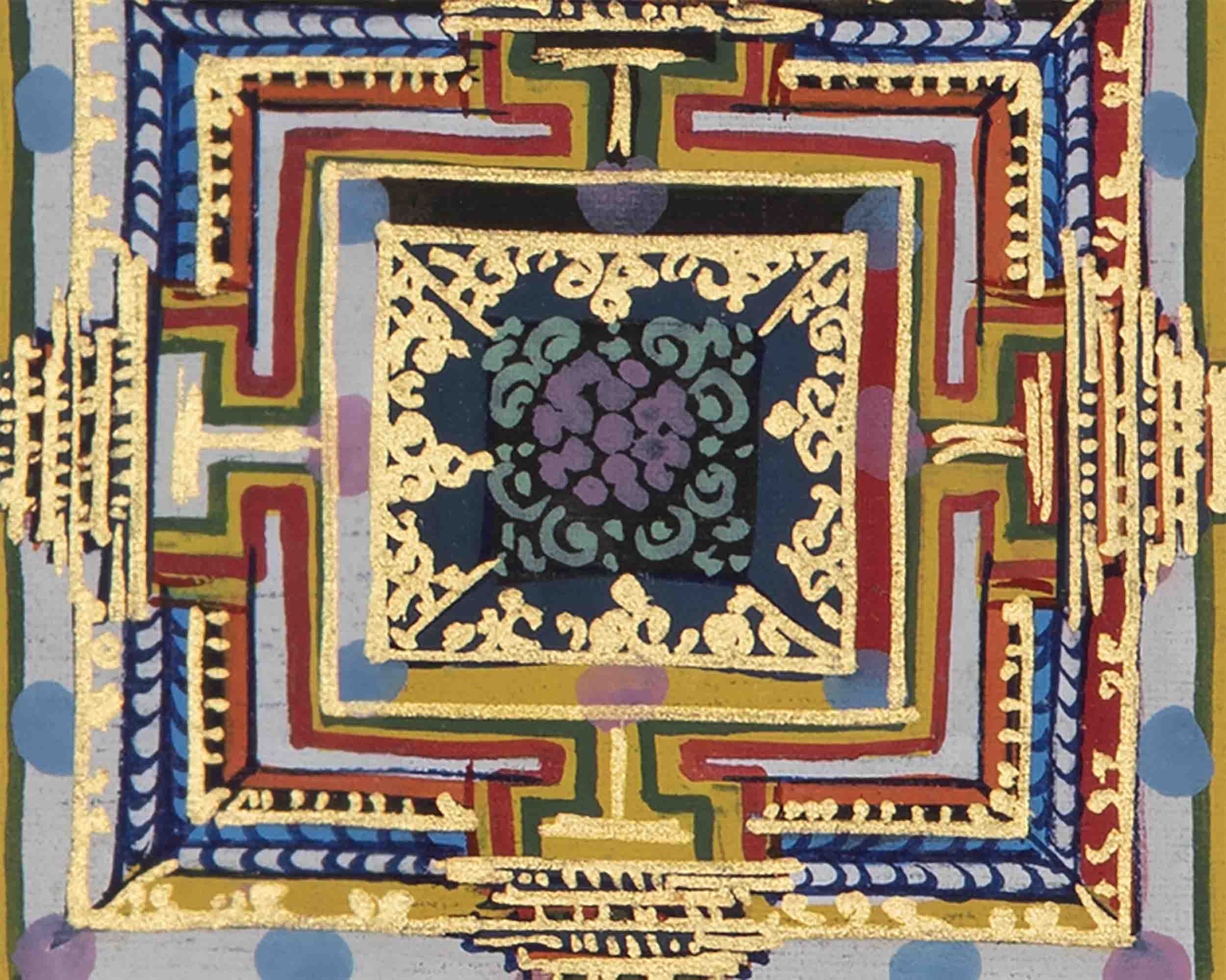 Genuine Hand-Painted Kalachakra Mandala | Perfect For Gifts, Yoga, Meditation, and Home Decoration