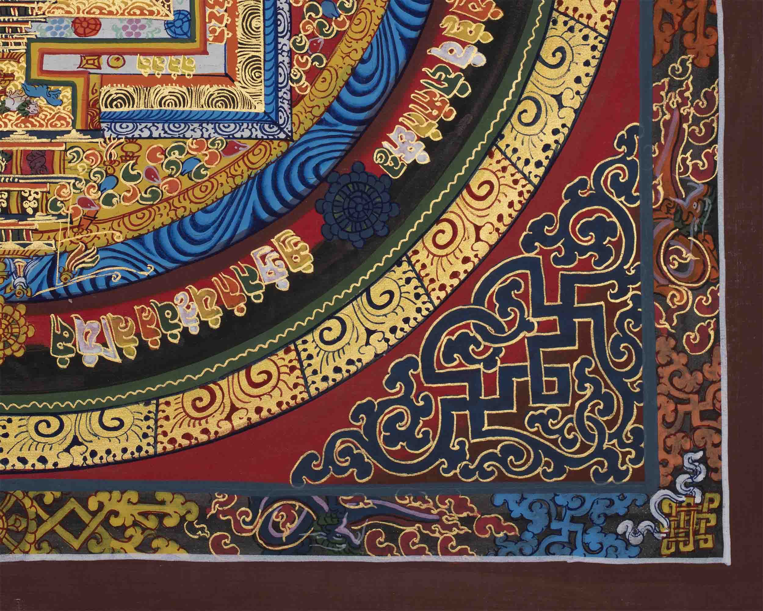 Genuine Hand-Painted Kalachakra Mandala | Perfect For Gifts, Yoga, Meditation, and Home Decoration