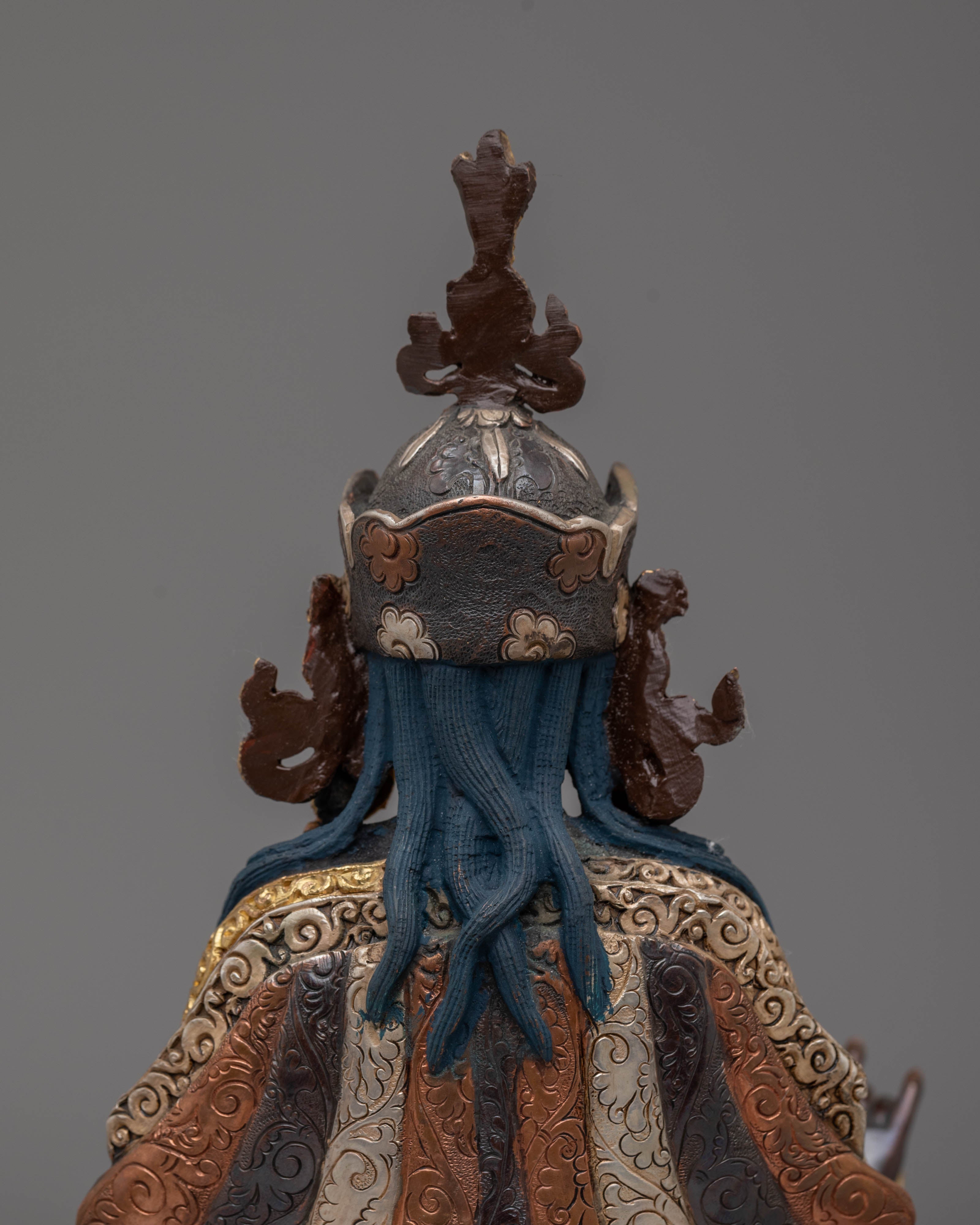 Guru Rinpoche Copper Handmade Sculpture | Tibetan Guru Rinpoche Statue