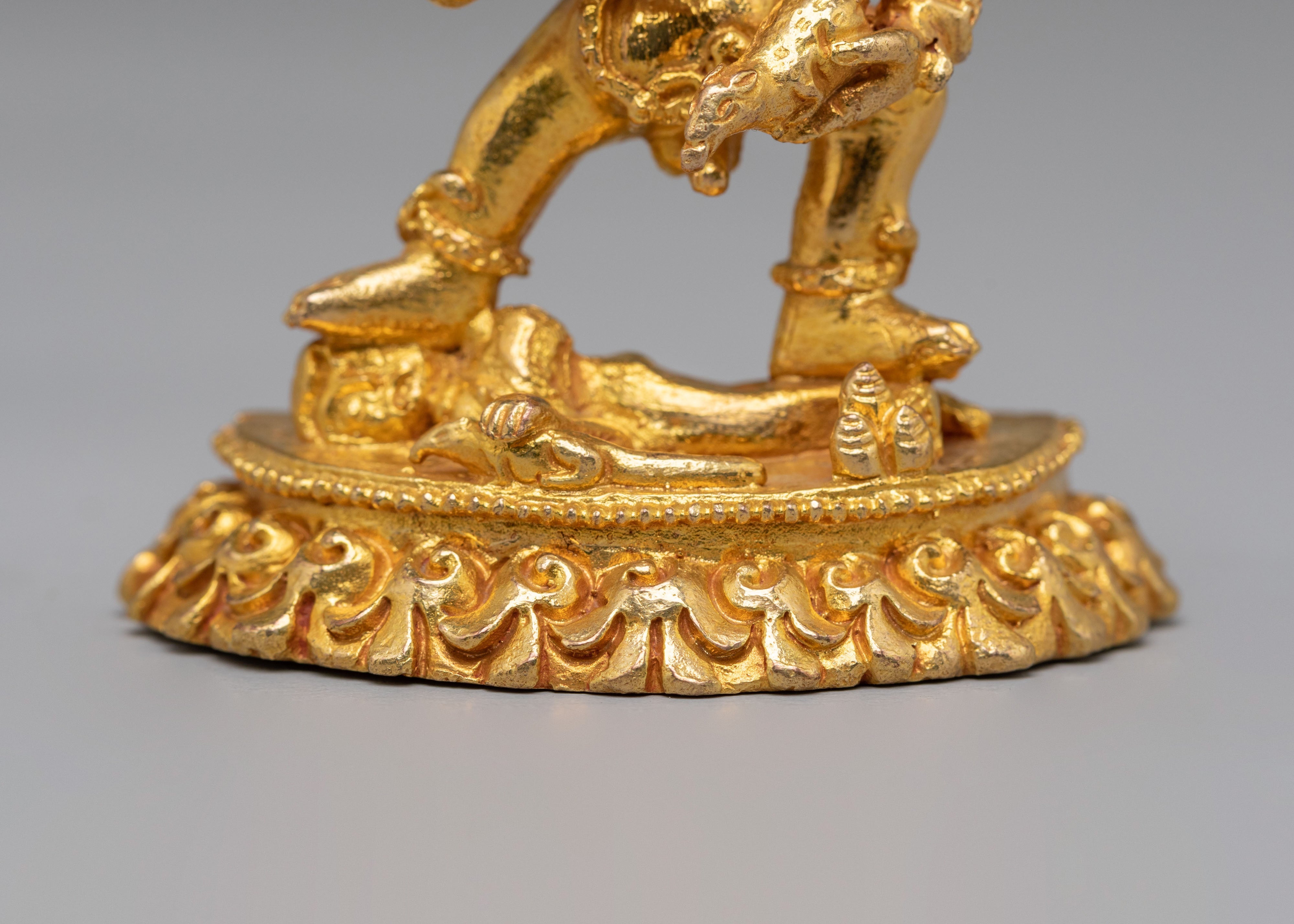 Ceremonial Black Dzambhala Statue | Symbol of Prosperity and Protection