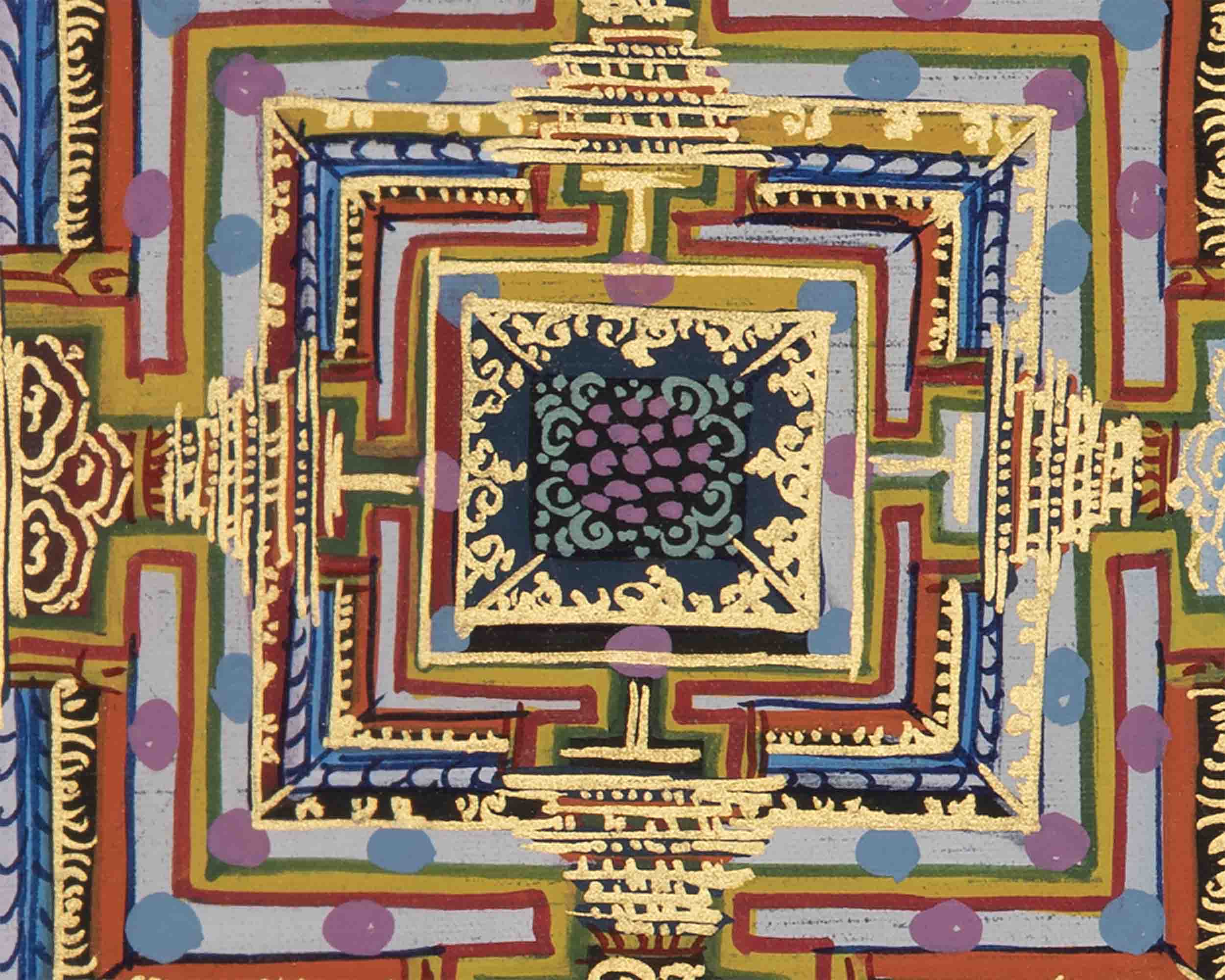 Hand-Painted Kalachakra Mandala | Perfect For Meditation and Yoga