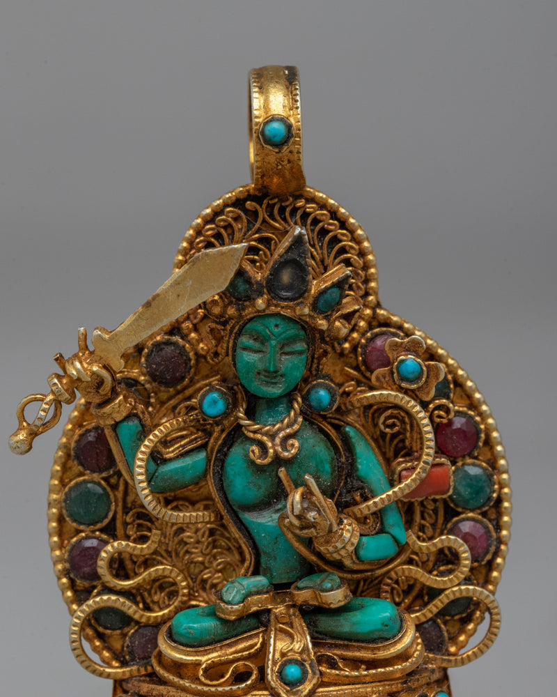 Manjushri Bodhisattva Pendent | Adorn Yourself with Divine Wisdom and Enlightenment