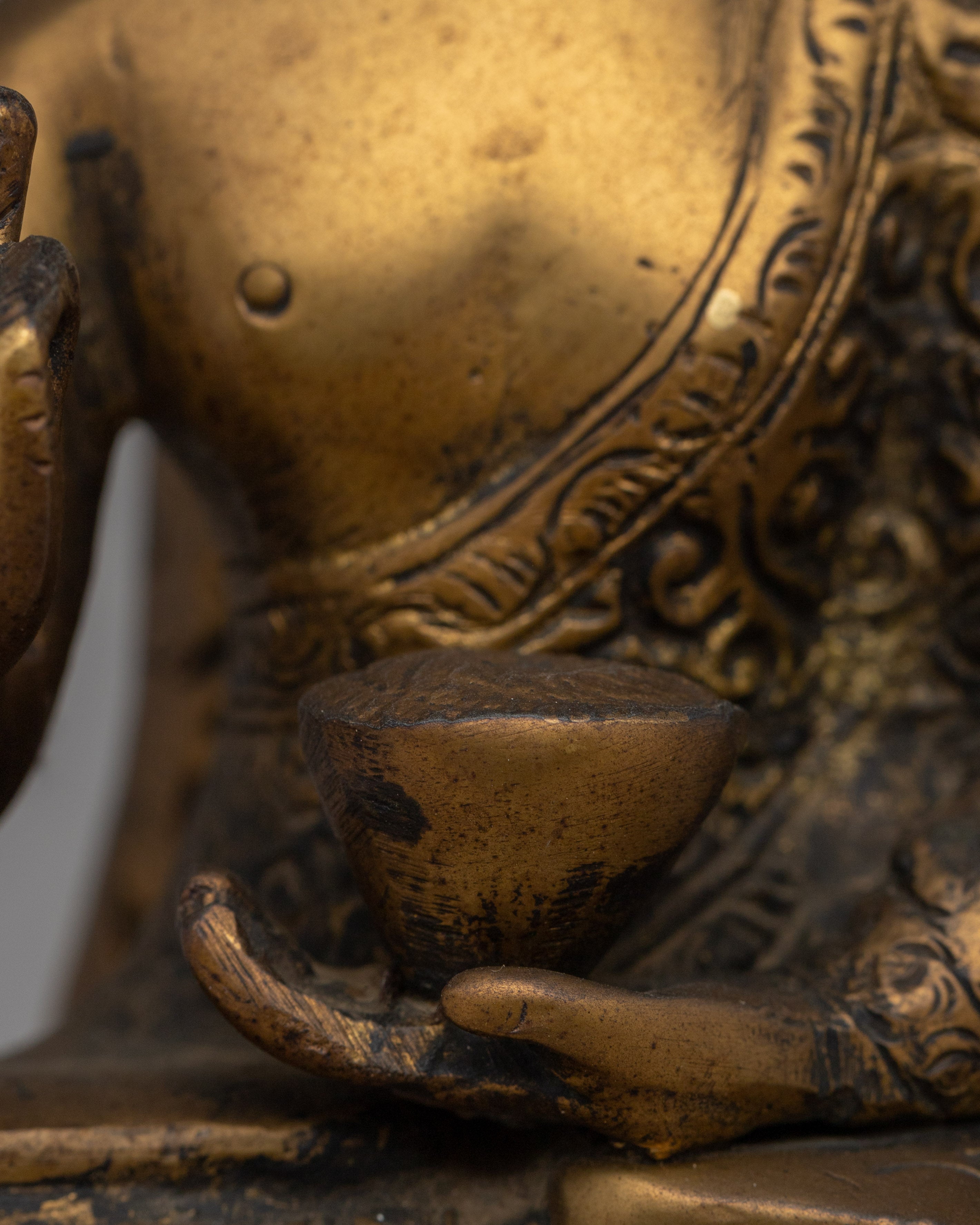 Amoghasiddhi Buddha Under Tree | Handcrafted Brass Statue for Serenity
