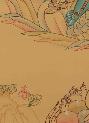 Beautifully Hand-Painted Green Tara | uddhist Traditional Painting
