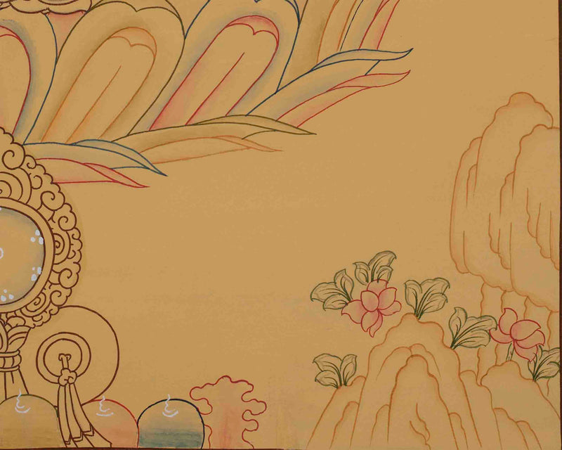 Beautifully Hand-Painted Green Tara | uddhist Traditional Painting