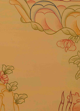 Beautifully Hand-Painted Manjushri Thangka | Traditional Artwork