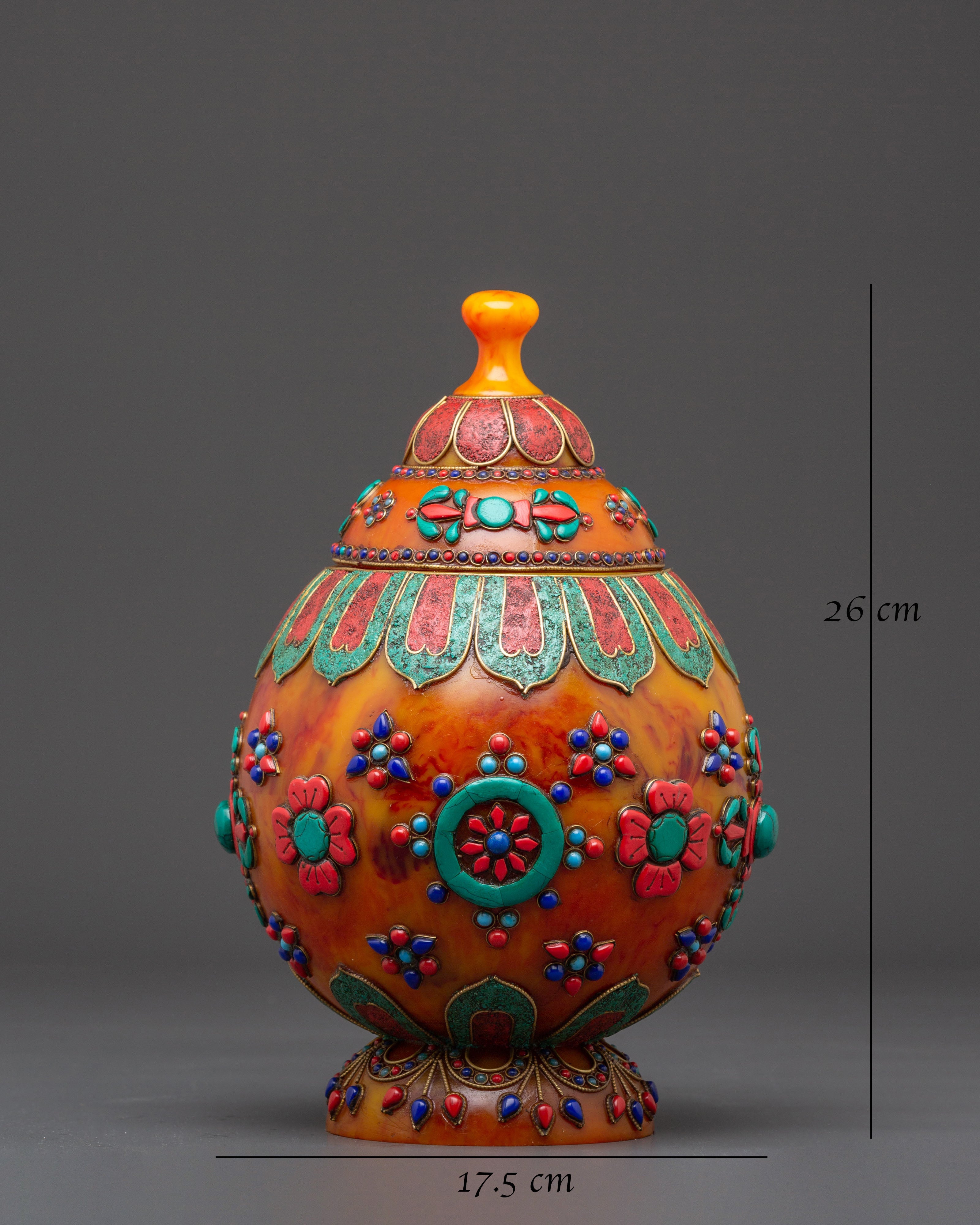 Offering Rice Pot Set | Handcrafted Tibetan Ritual Vessel for Spiritual Practices
