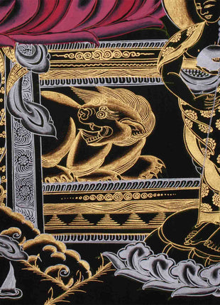 Shakyamuni Buddha Gold Silver Thangka | Perfect for your Meditation Room
