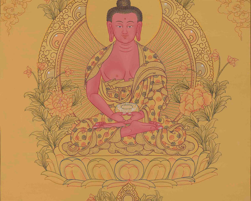 Original Hand-Painted Amitabha Buddha | Boundless Enlightenment For Spiritual Practices