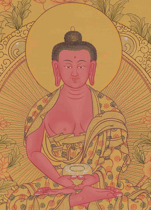 Original Hand-Painted Amitabha Buddha | Boundless Enlightenment For Spiritual Practices