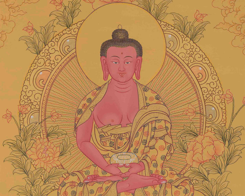 Original Hand-Painted Amitabha Buddha | Boundless Enlightenment For Spiritual Practices