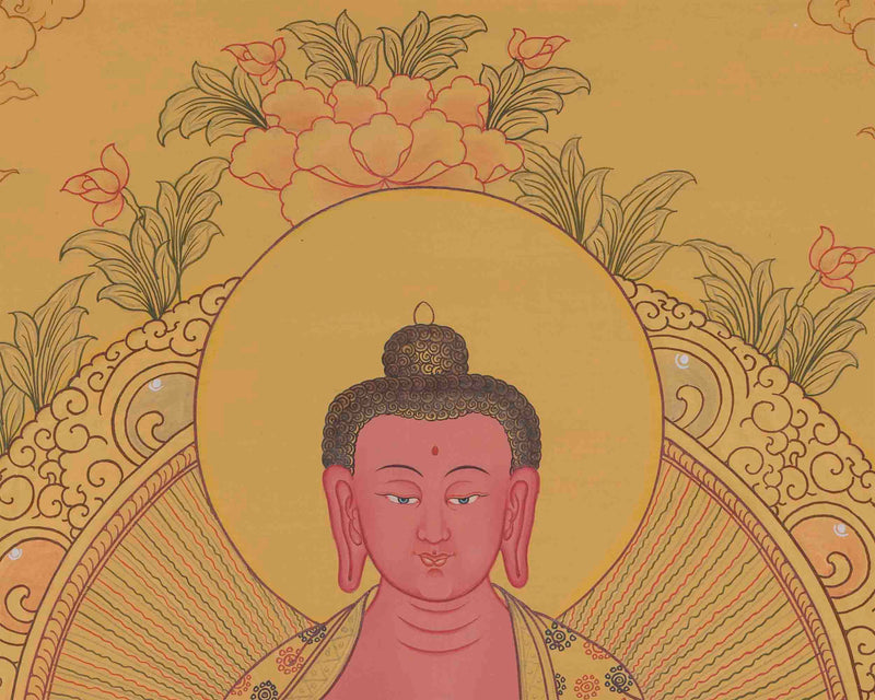 Original Hand-Painted Amitabha Buddha | Boundless Enlightenment For Spiritual Practices