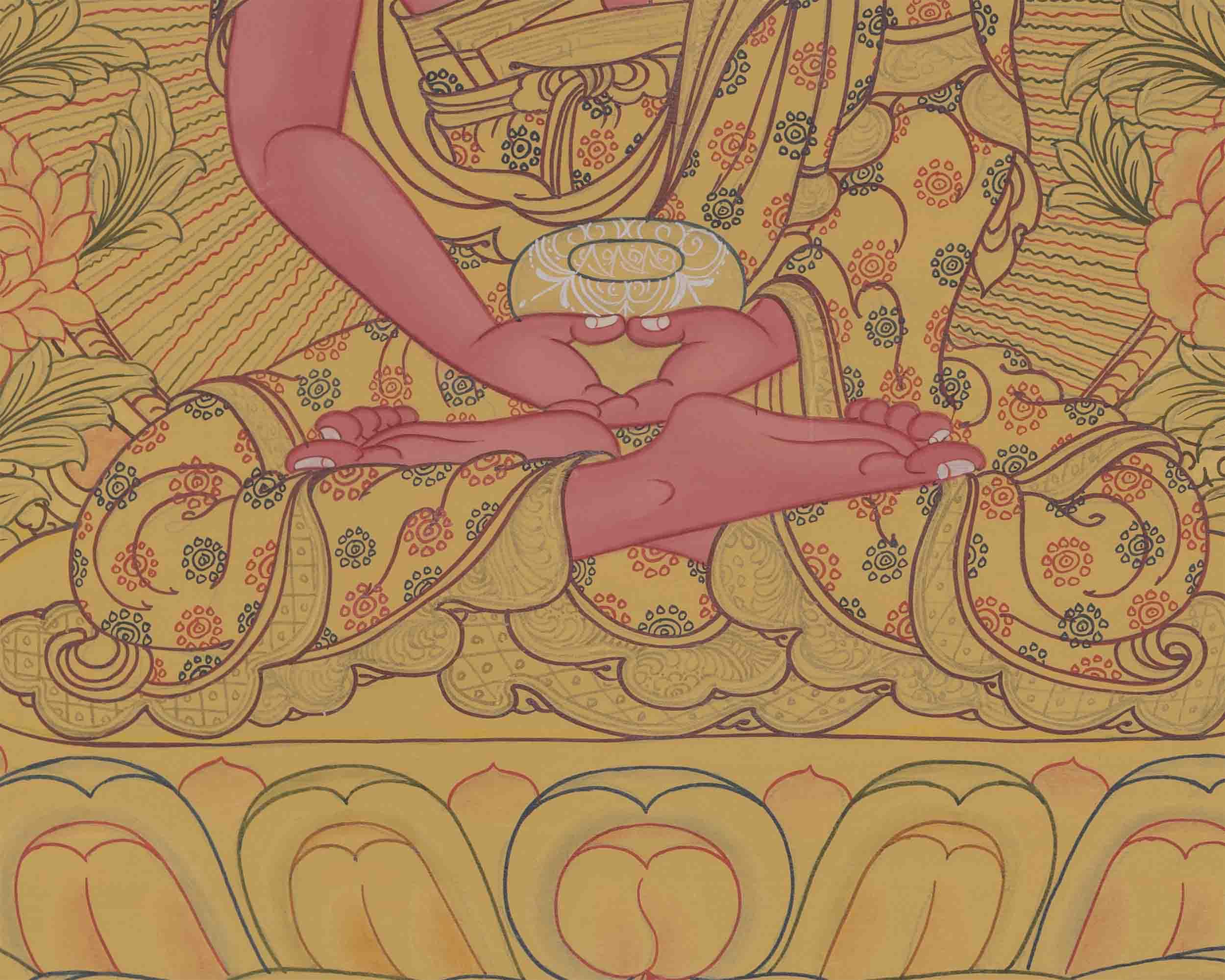 Original Hand-Painted Amitabha Buddha | Boundless Enlightenment For Spiritual Practices