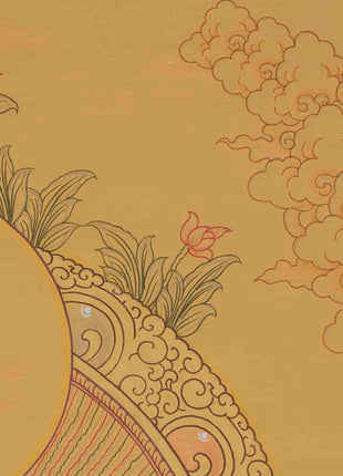 Original Hand-Painted Amitabha Buddha | Boundless Enlightenment For Spiritual Practices