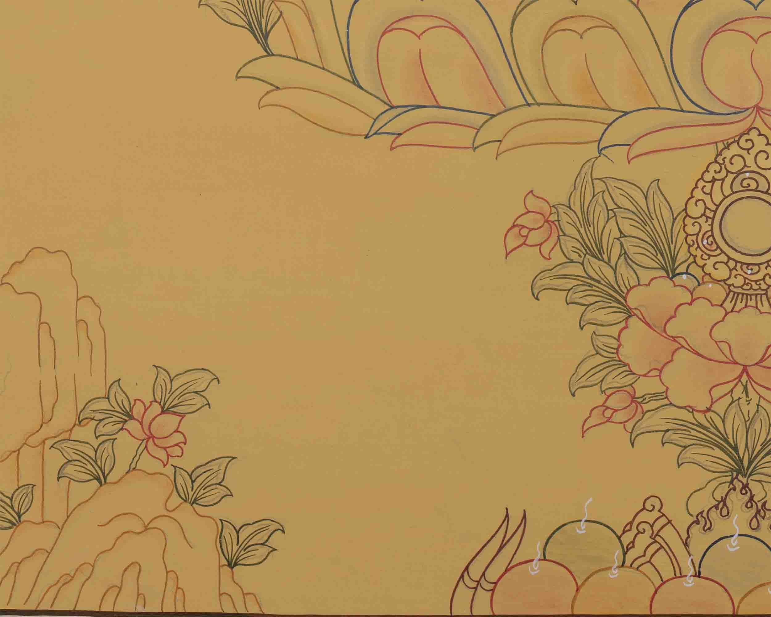 Original Hand-Painted Amitabha Buddha | Boundless Enlightenment For Spiritual Practices
