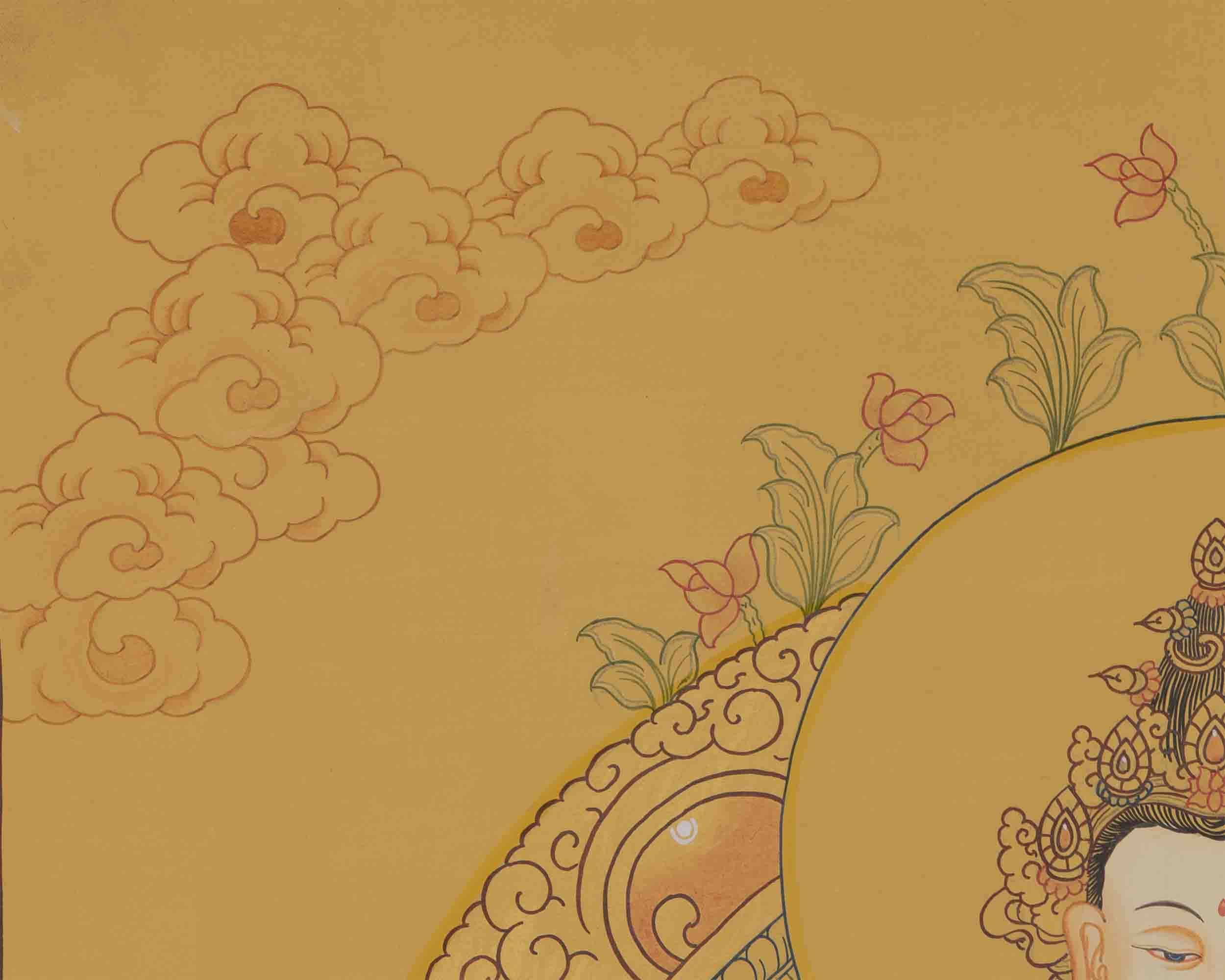 Avalokiteshvara Chengrezig Thangka | Four Armed Chenrezig Painting