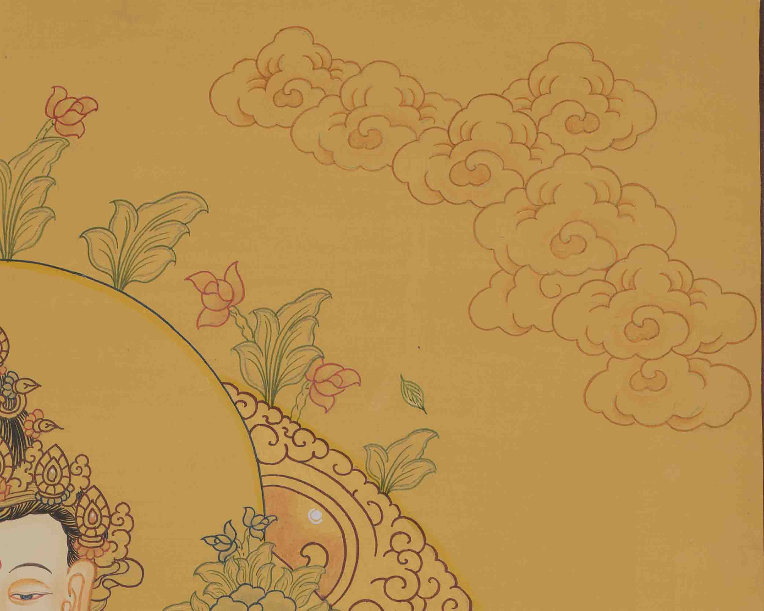 Avalokiteshvara Chengrezig Thangka | Four Armed Chenrezig Painting