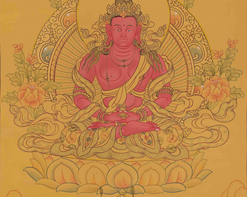 Amitayus Buddha Thangka Painting | Traditional Buddhist Arts