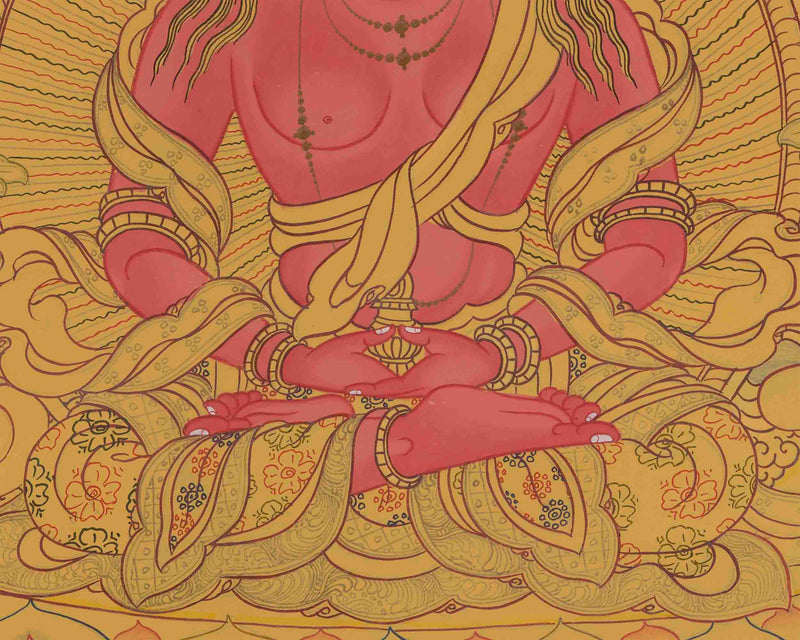 Amitayus Buddha Thangka Painting | Traditional Buddhist Arts