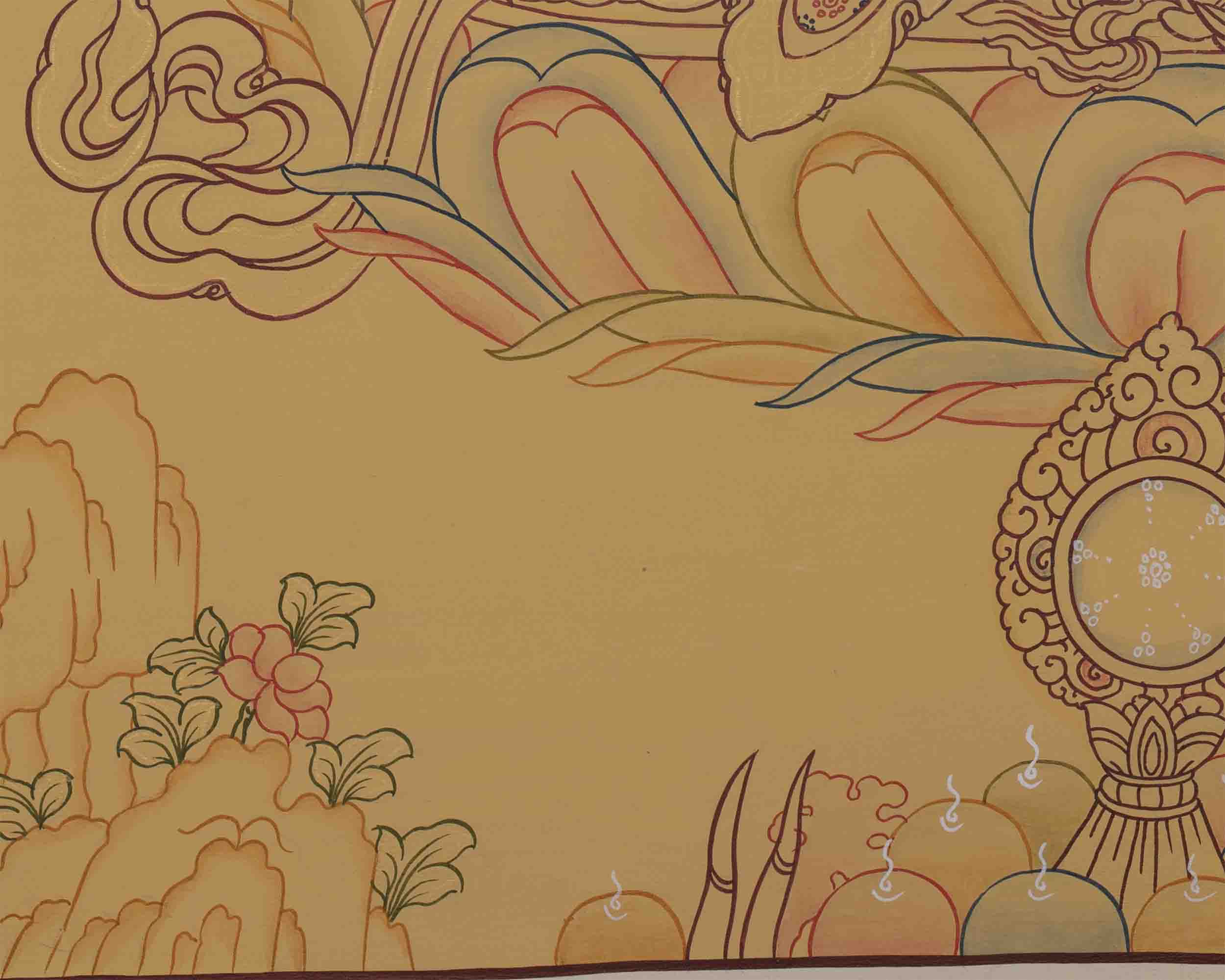 Genuine Hand-Painted White Tara | Female Bodhisattva Thangka