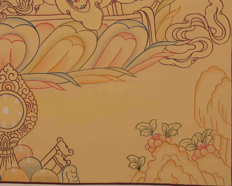 Genuine Hand-Painted White Tara | Female Bodhisattva Thangka