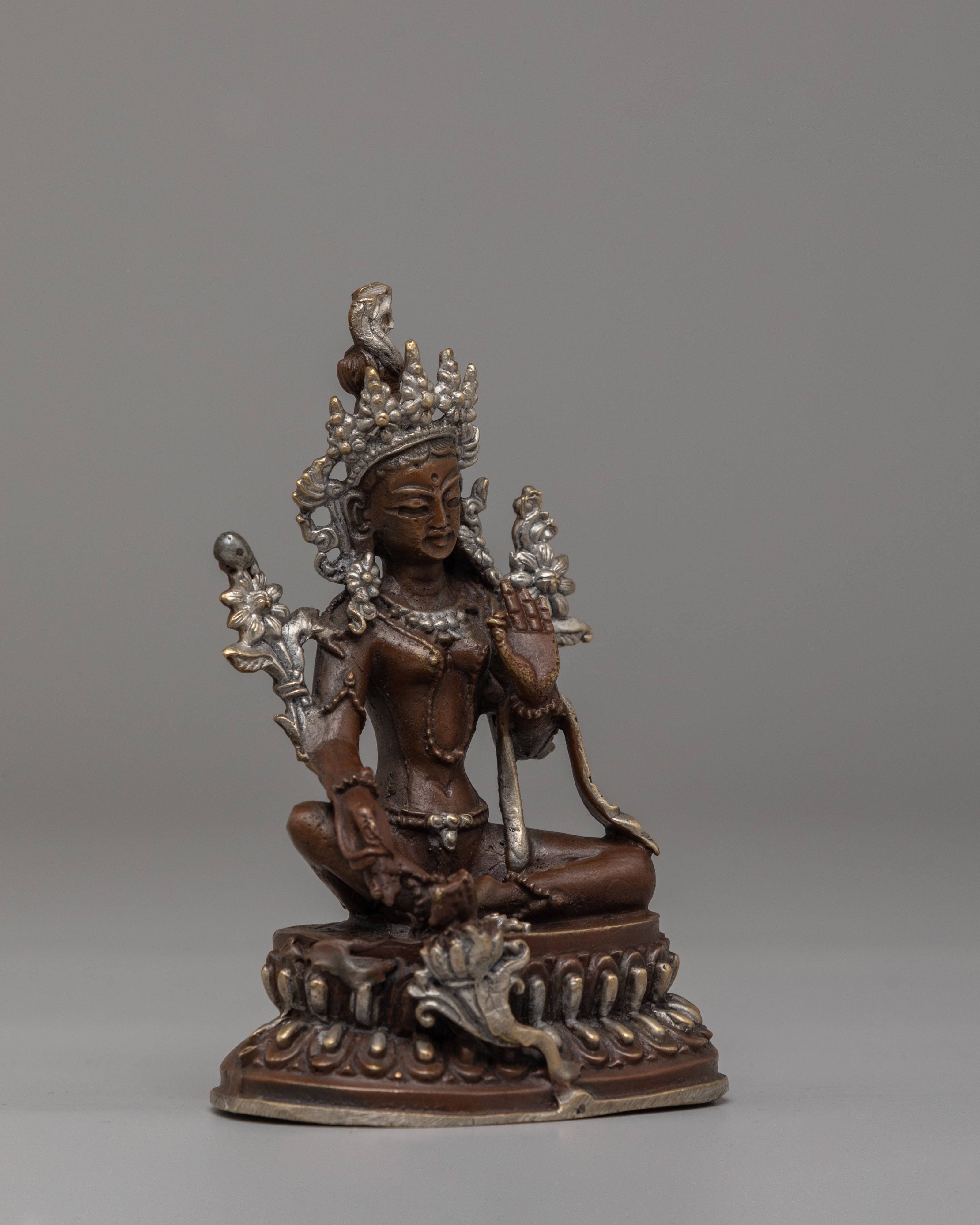 Tibetan Sacred Green Tara Statue | Symbol of Protection & Compassion