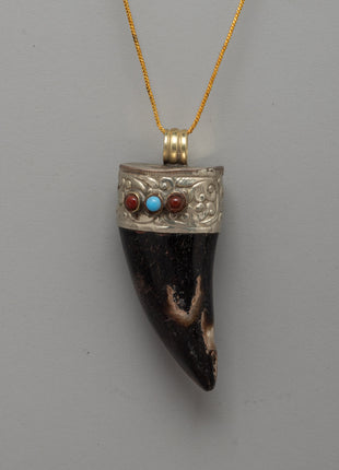 Tibetan Goat Horn Amulet Locket